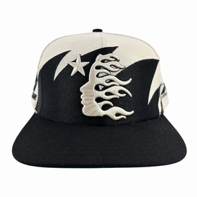 Hellstar Shark Teeth Snapback Hat Off White Black