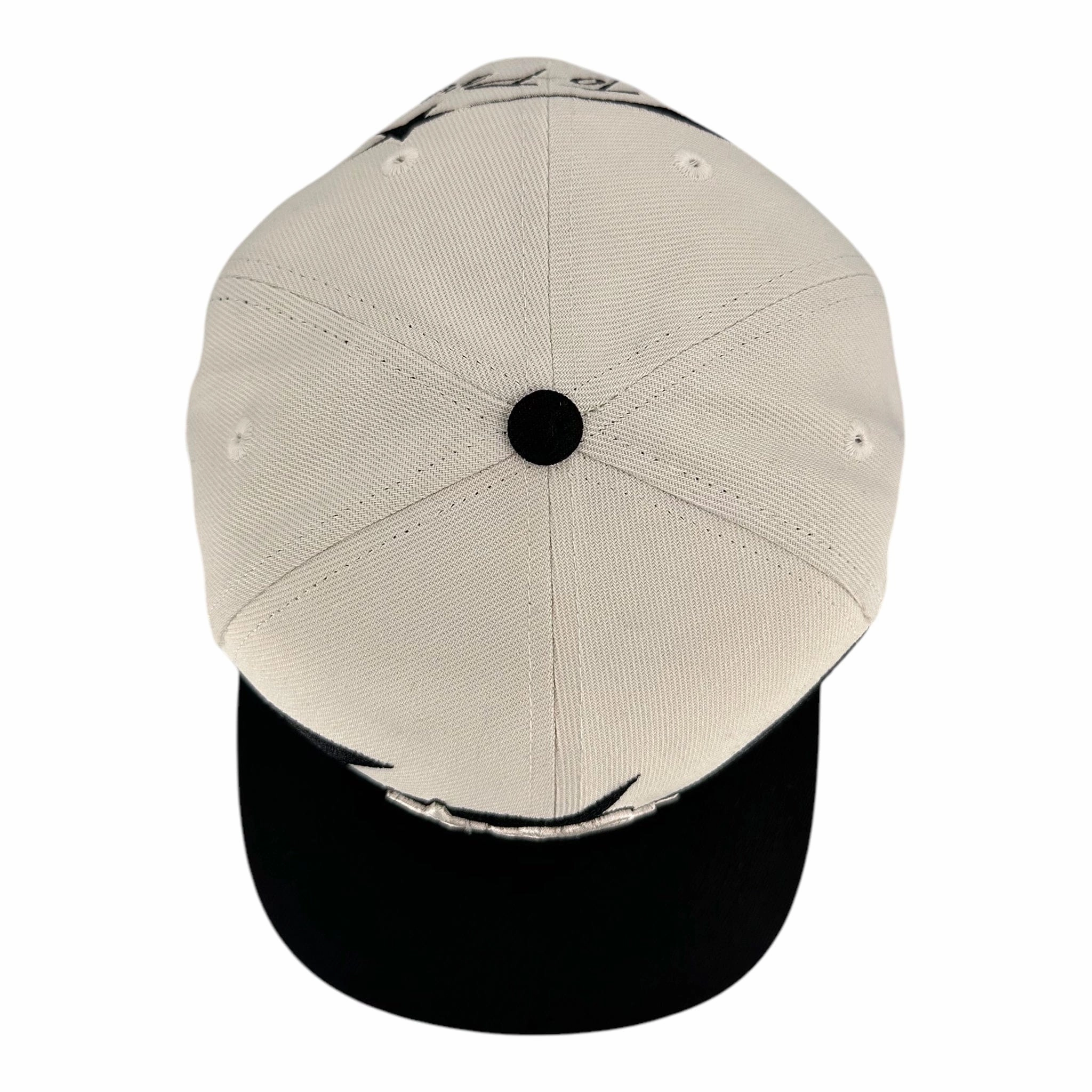Hellstar Shark Teeth Snapback Hat Off White Black