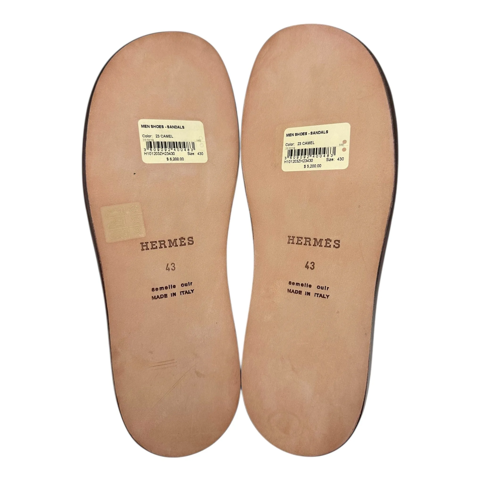 Hermes Alligator Izmir Sandals Brown Black
