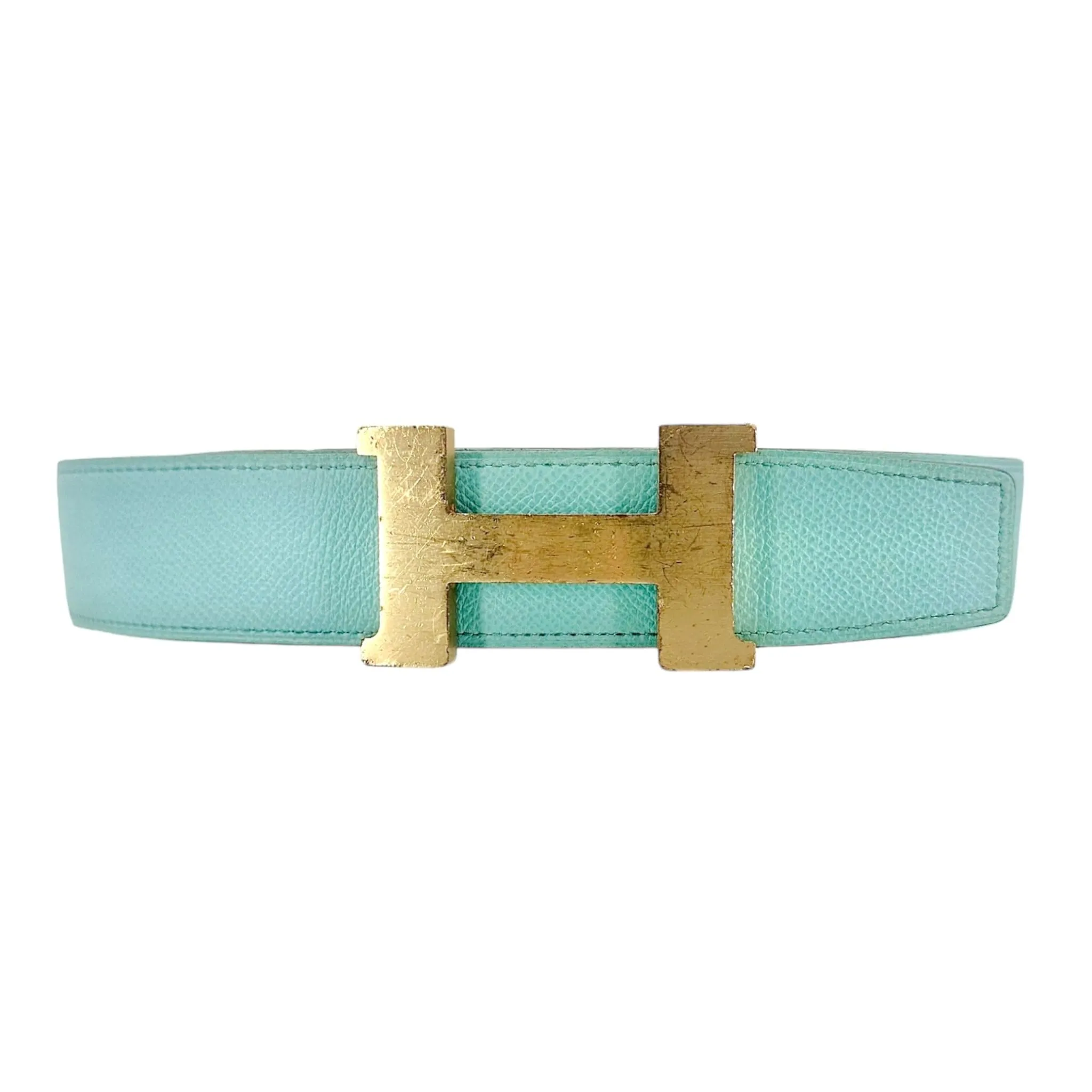 Hermes Belt Reversible Navy Teal Pre-Owned