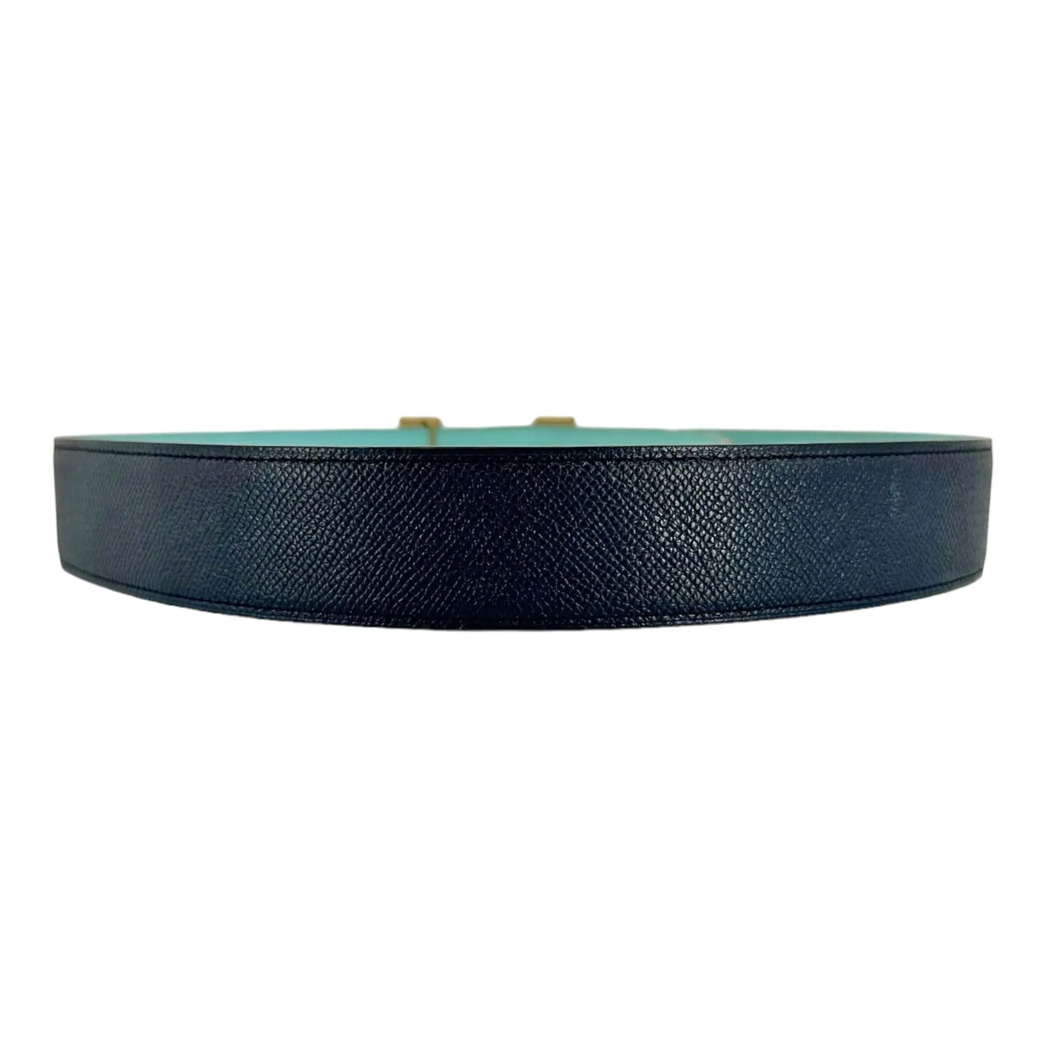Hermes Belt Reversible Navy Teal Pre-Owned