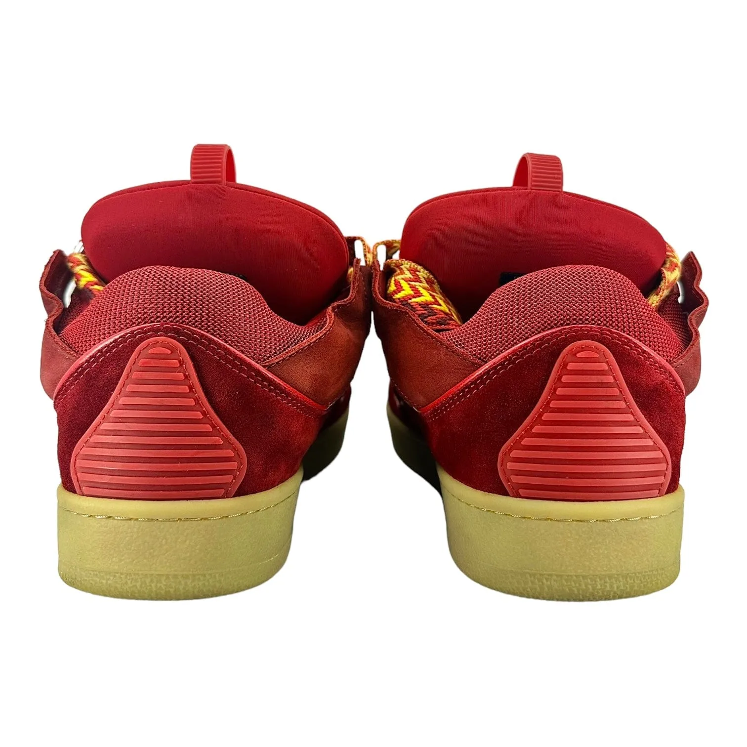 Lanvin Leather Curb Sneaker Red Pre-Owned