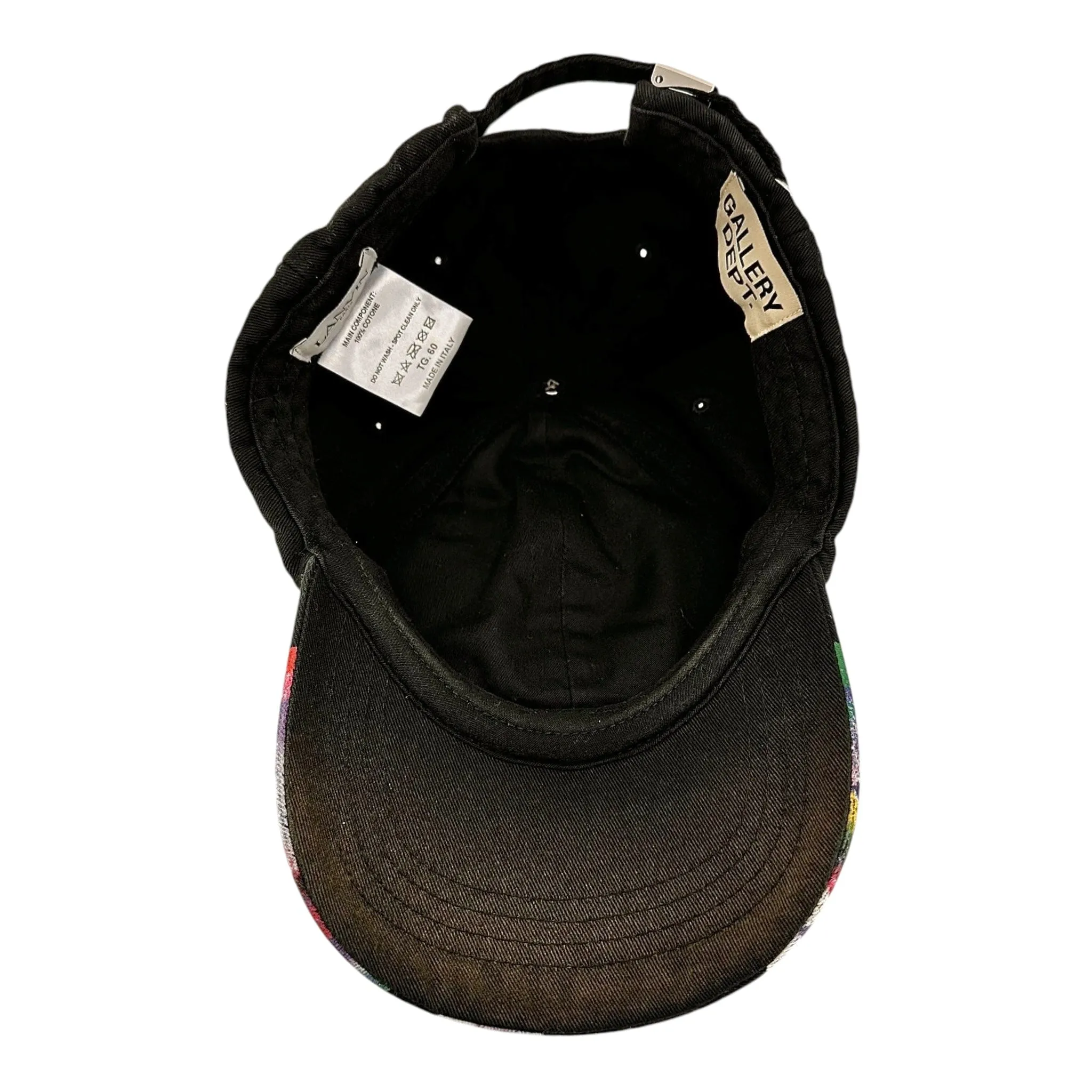 Lanvin x Gallery Deptartment Paint Splatter Strapback Hat Black