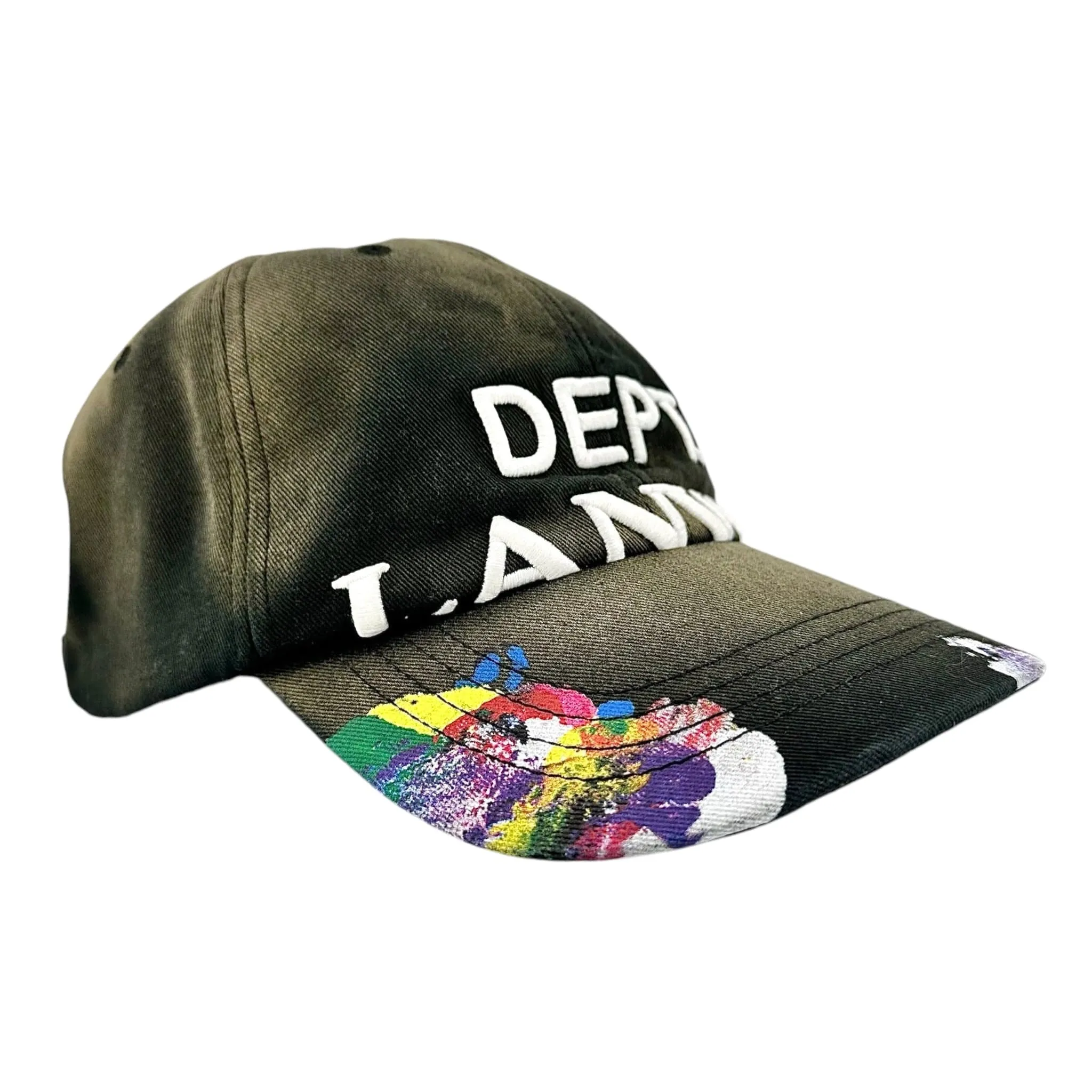 Lanvin x Gallery Deptartment Paint Splatter Strapback Hat Black