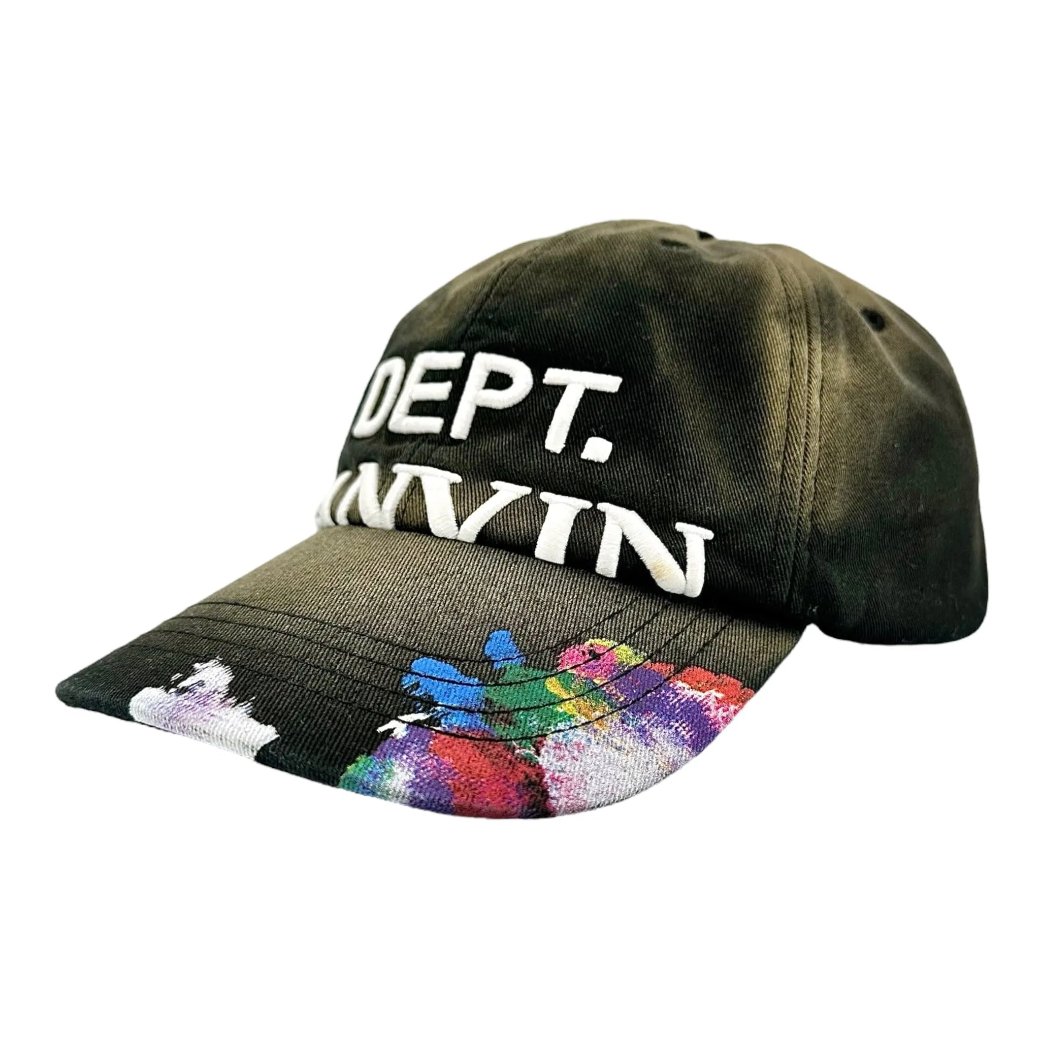 Lanvin x Gallery Deptartment Paint Splatter Strapback Hat Black
