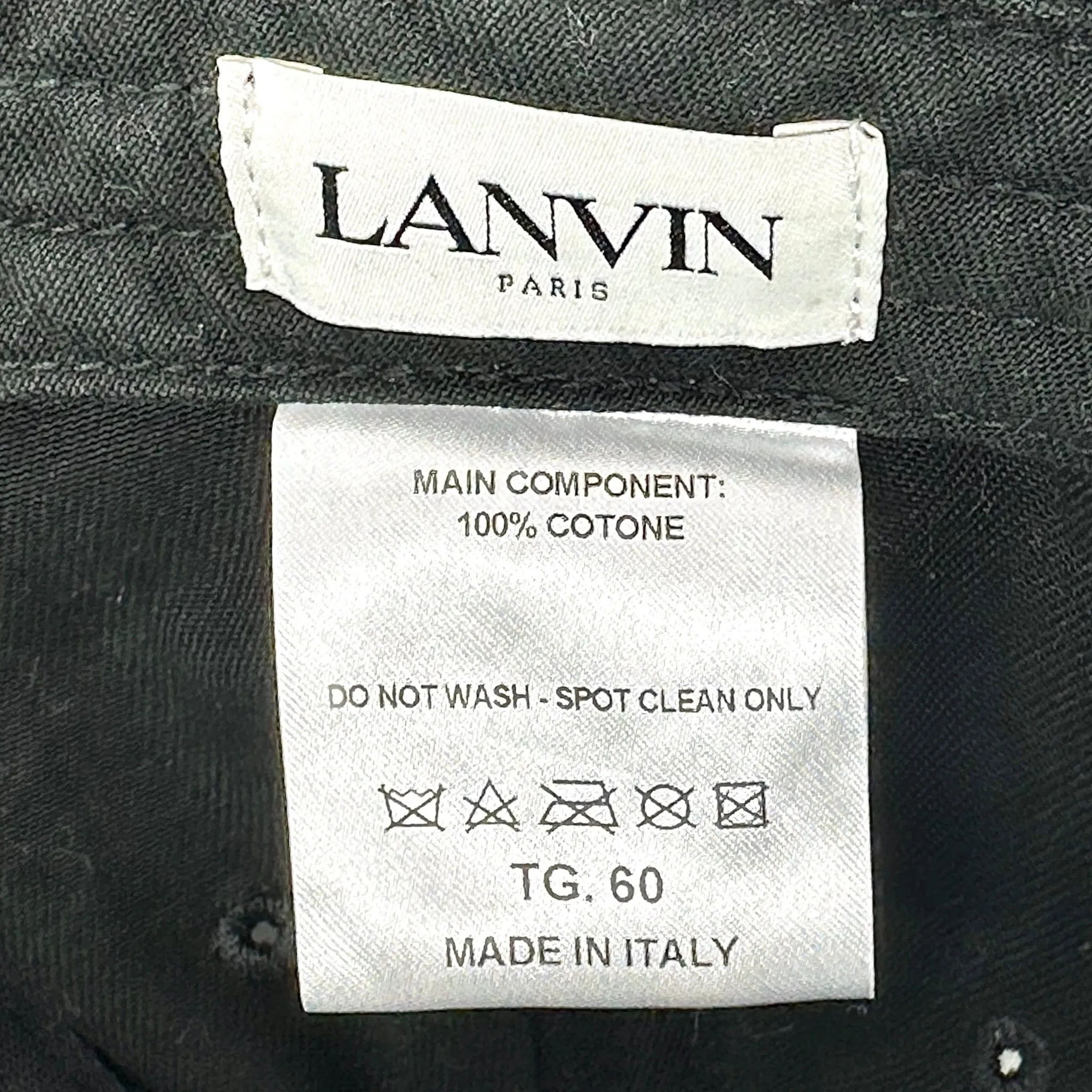 Lanvin x Gallery Deptartment Paint Splatter Strapback Hat Black