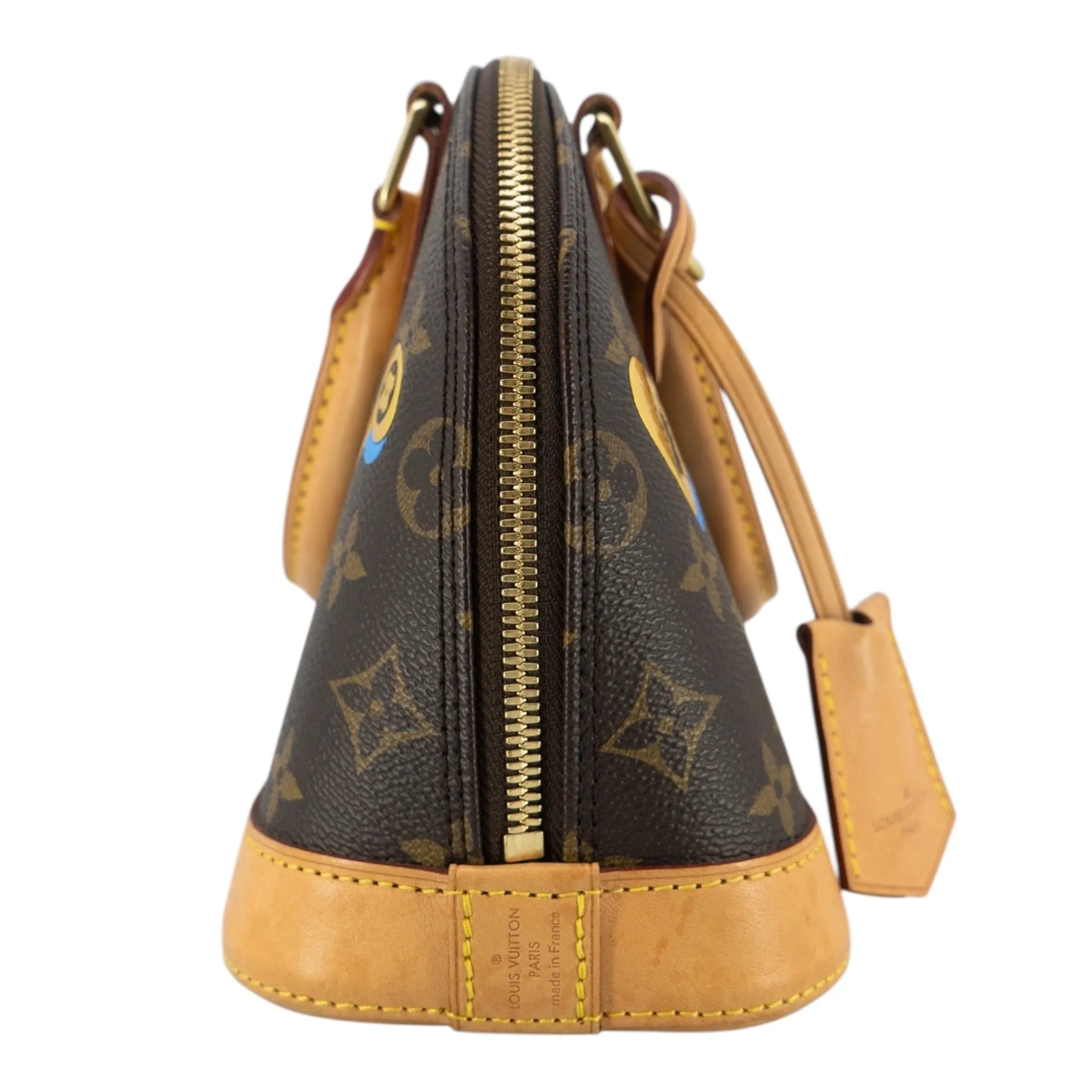 Louis Vuitton Alma BB Love Lock Handbag Monogram Beige Multi Pre-Owned