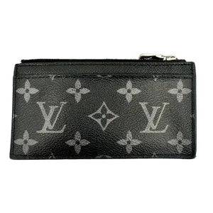 Louis Vuitton Coin Card Holder Wallet Black Monogram Pre-Owned