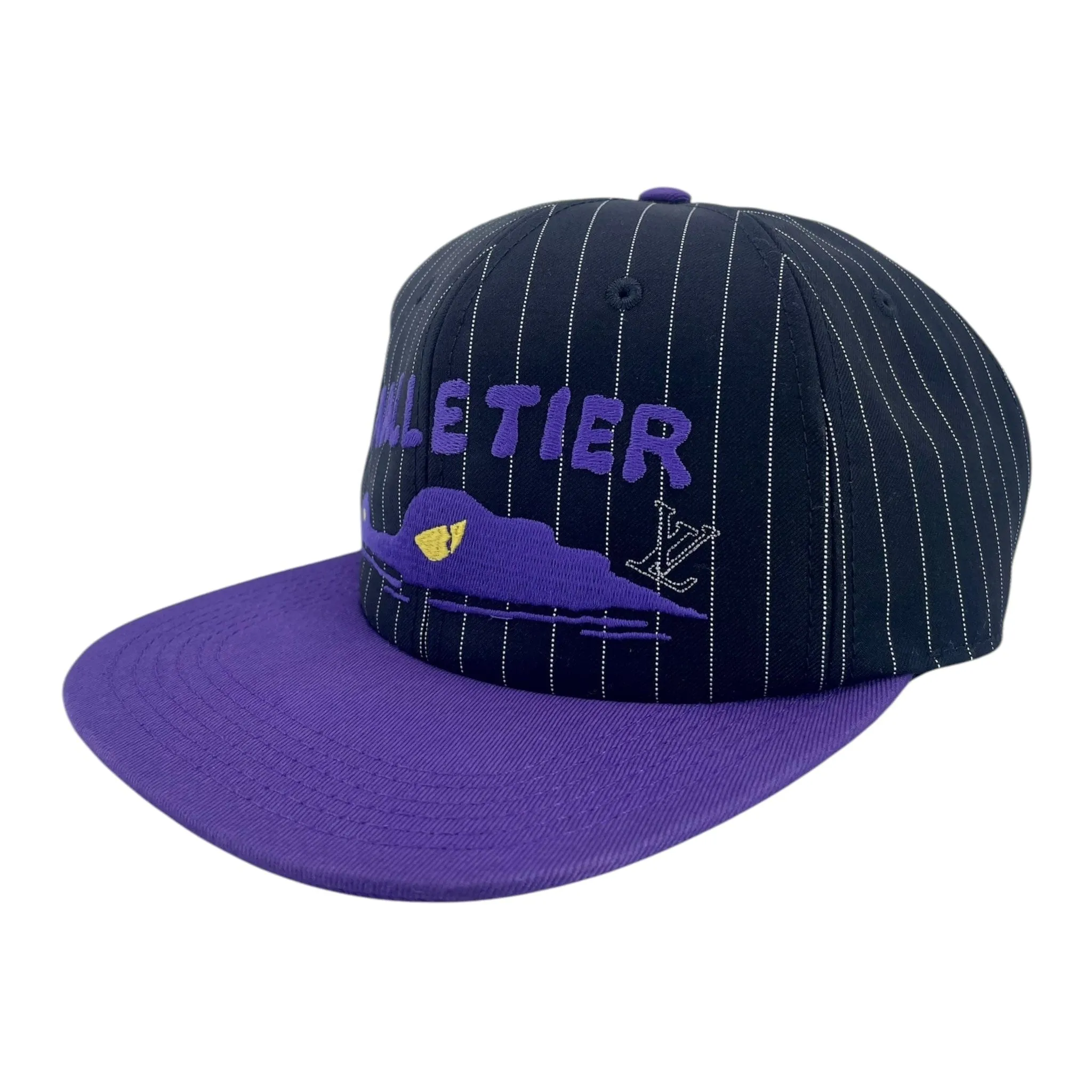 Louis Vuitton Croco Malletier Mesh Cap Black Pre-Owned