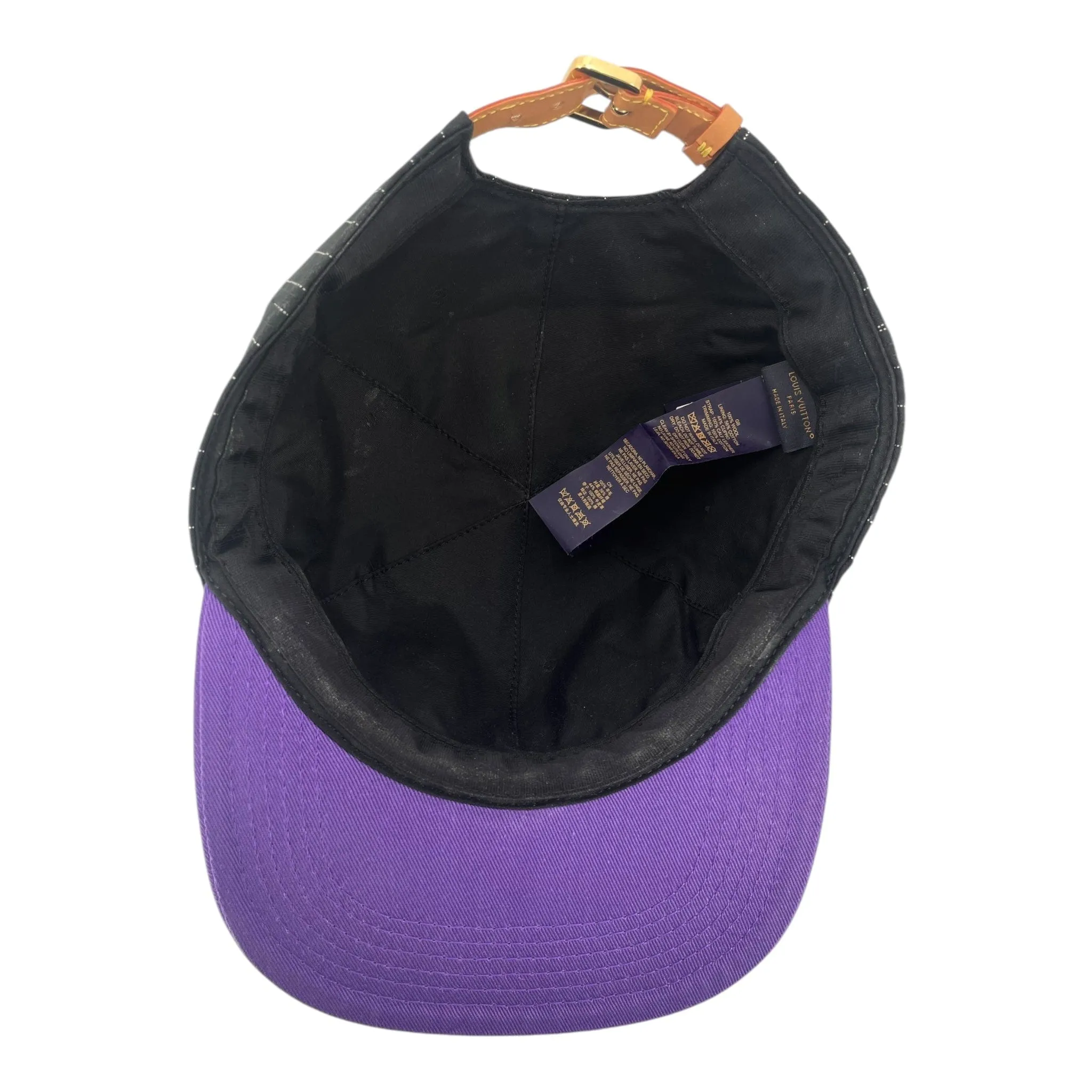 Louis Vuitton Croco Malletier Mesh Cap Black Pre-Owned