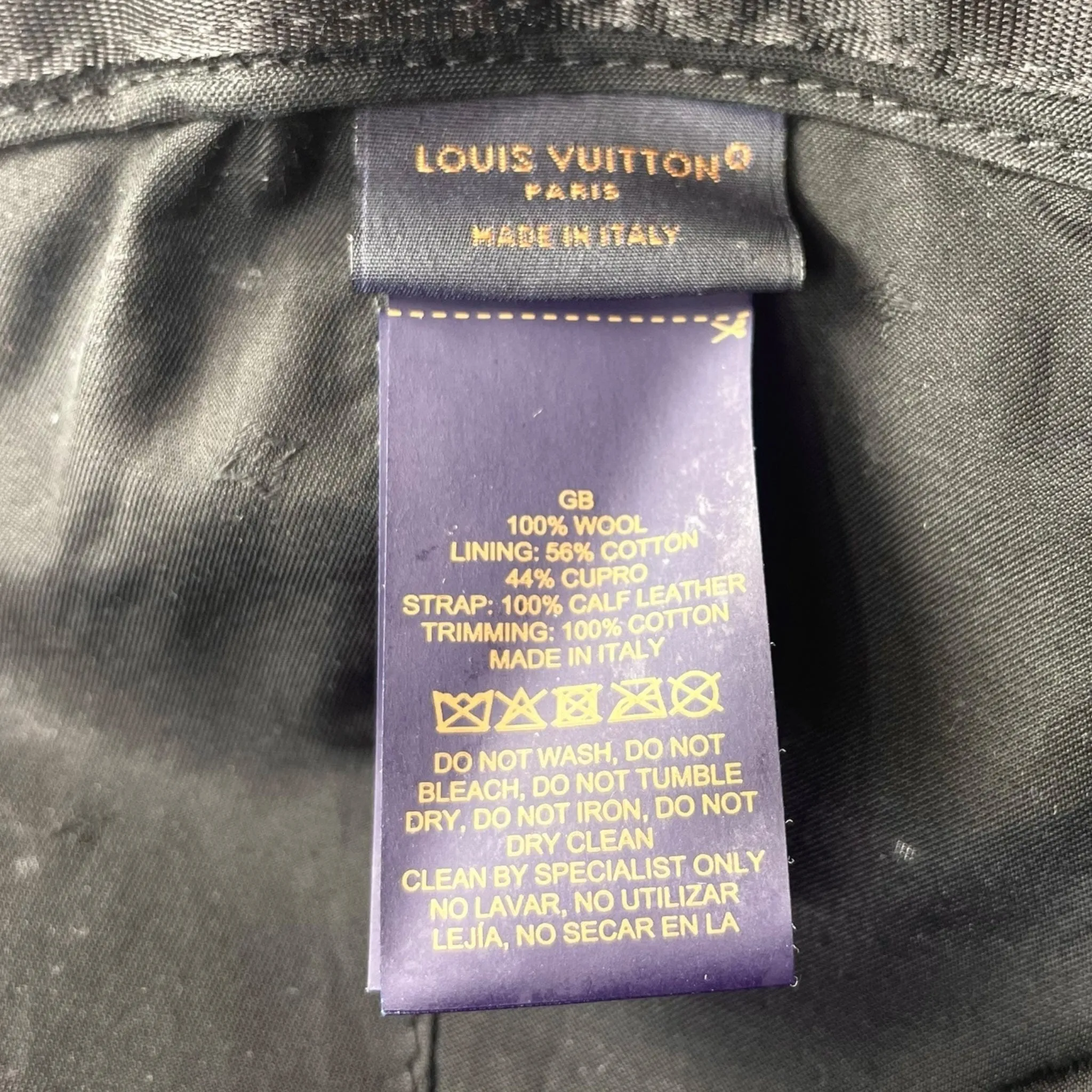 Louis Vuitton Croco Malletier Mesh Cap Black Pre-Owned