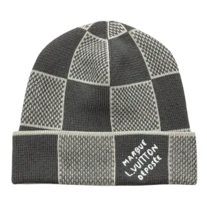 Louis Vuitton Damier Heritage Beanie Dark Grey Pre-Owned