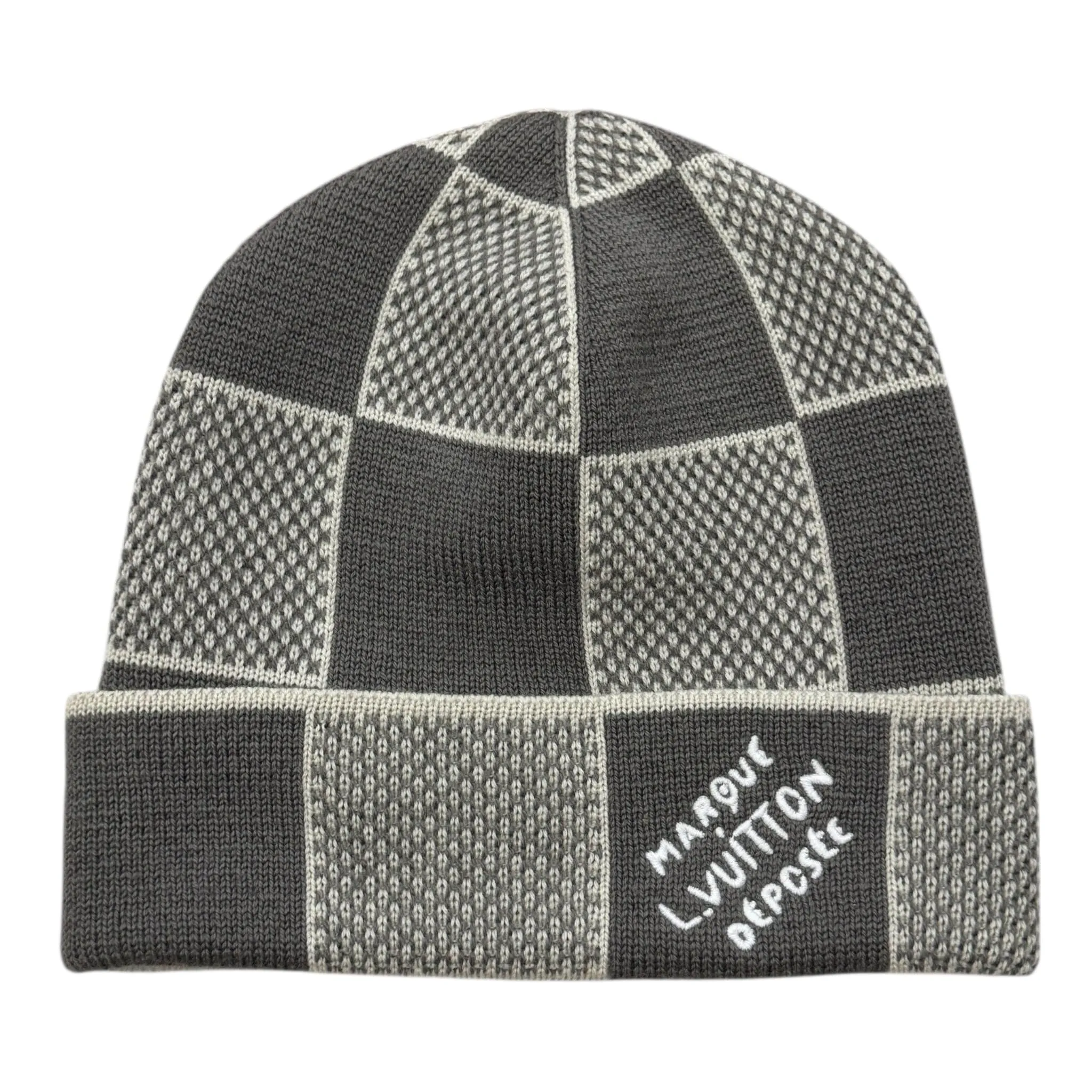 Louis Vuitton Damier Heritage Beanie Dark Grey Pre-Owned