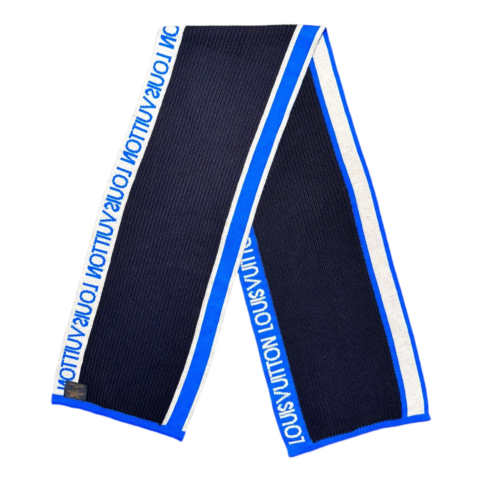 Louis Vuitton Generation Wool Scarf Grey Blue