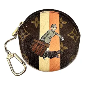 Louis Vuitton Groom Porte Monnaie Round Coin Pouch Monogram Brown Pre-Owned