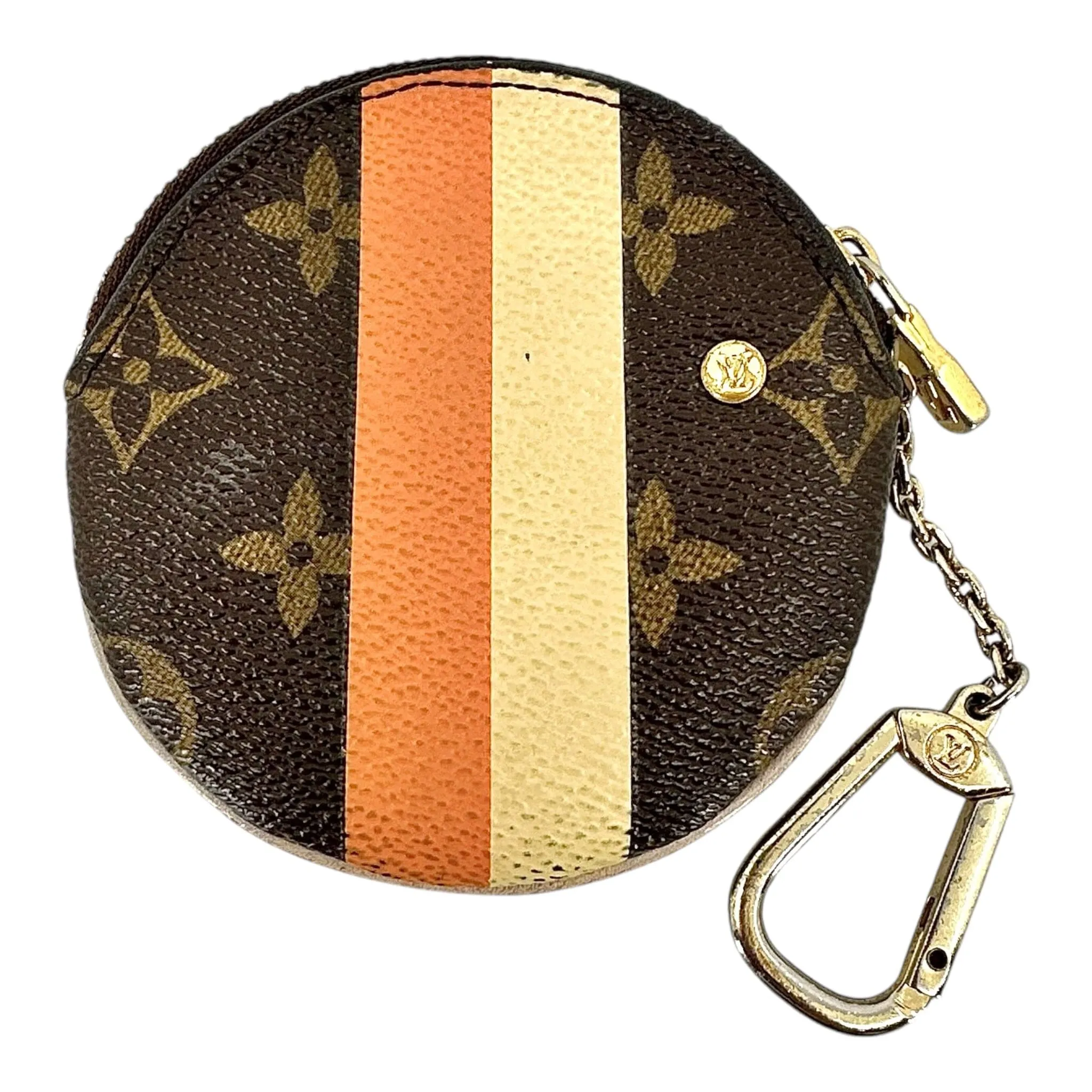 Louis Vuitton Groom Porte Monnaie Round Coin Pouch Monogram Brown Pre-Owned