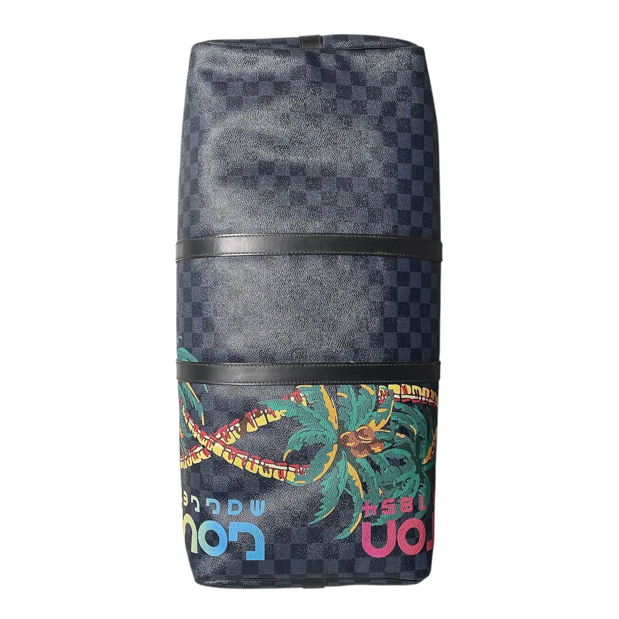 Louis Vuitton Keepall Bandouliere 55 Jungle Print Damier Cobalt Pre-Owned