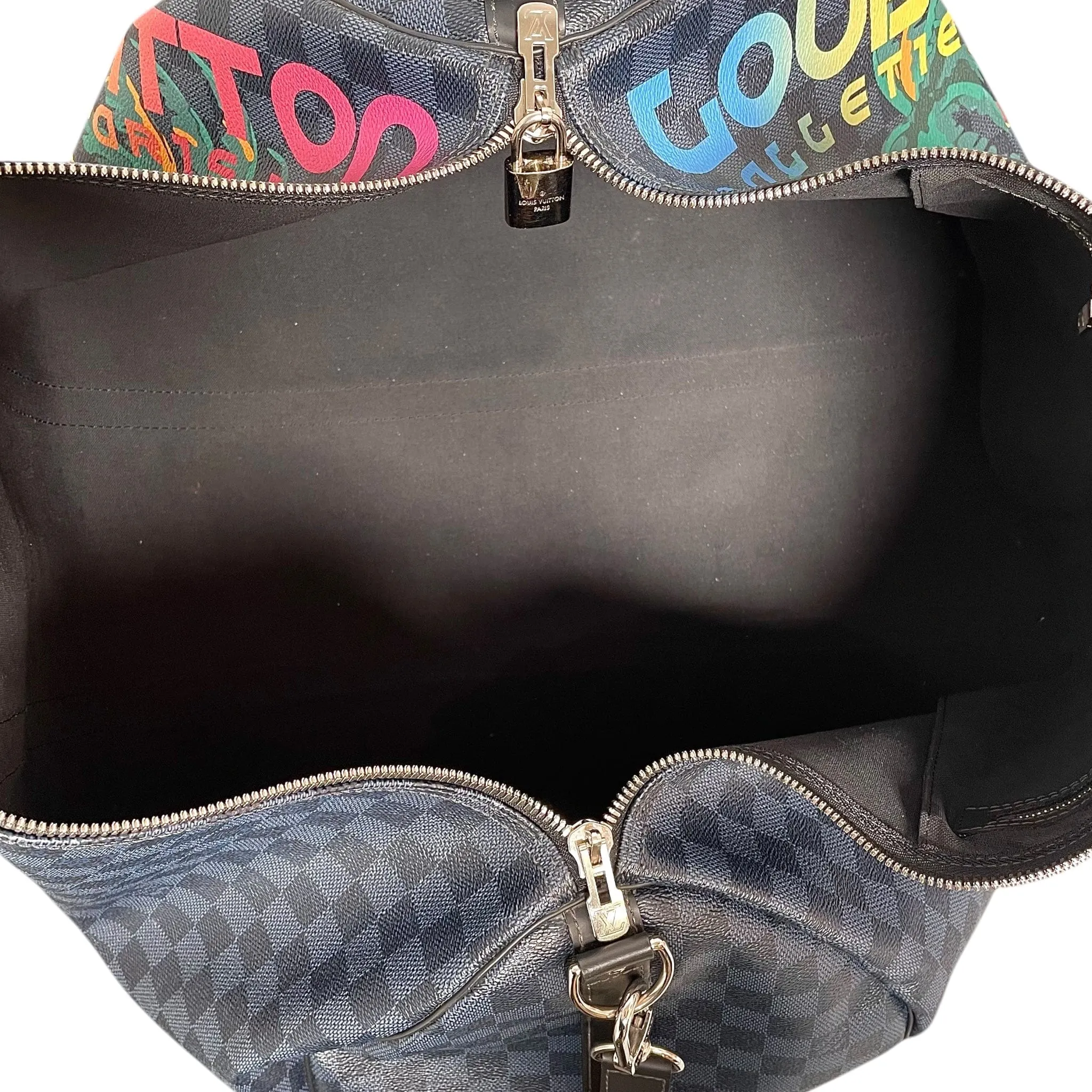 Louis Vuitton Keepall Bandouliere 55 Jungle Print Damier Cobalt Pre-Owned