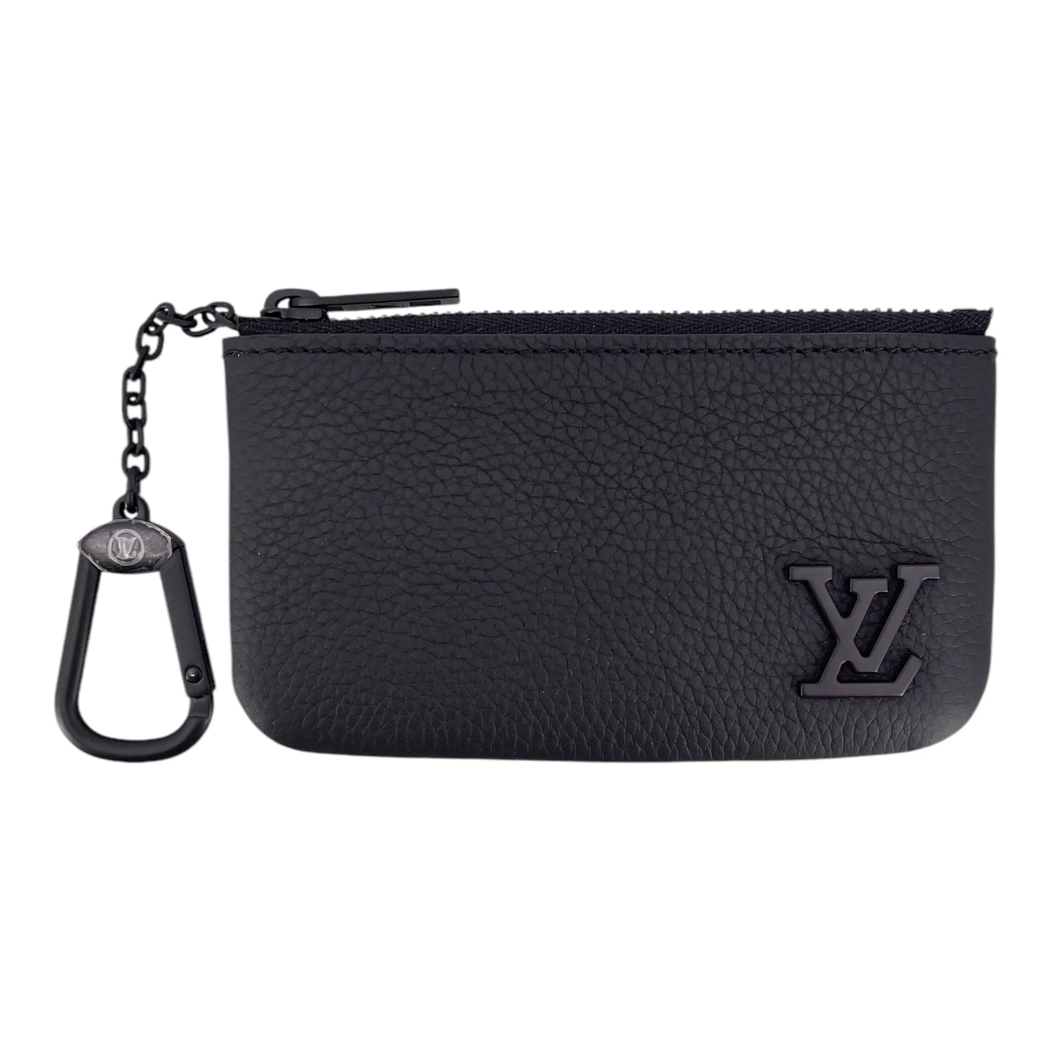 Louis Vuitton LV Aerogram Leather Key Pouch Black
