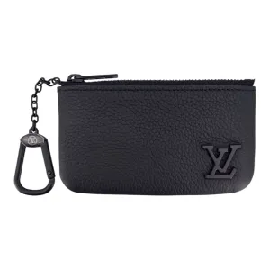 Louis Vuitton LV Aerogram Leather Key Pouch Black