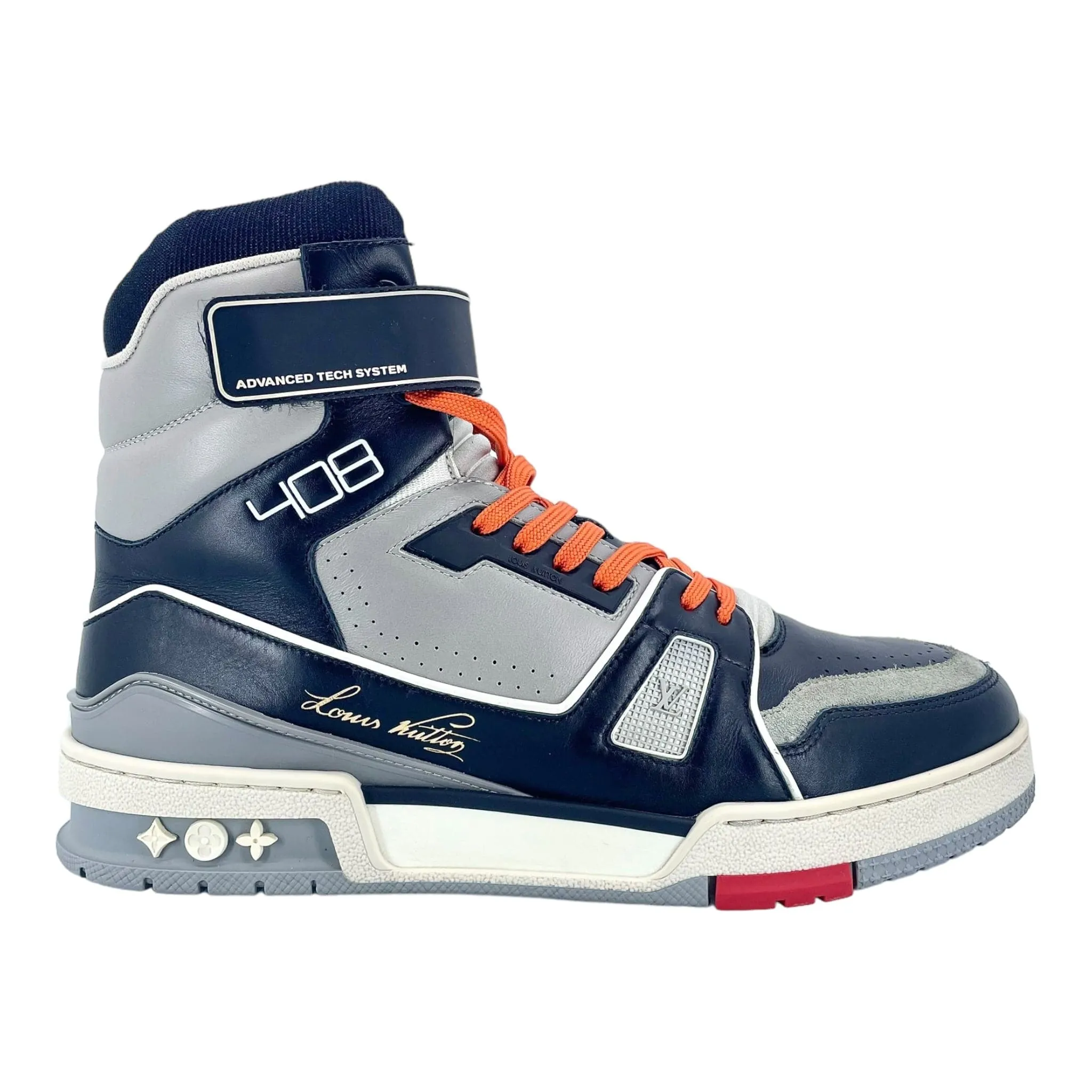 Louis Vuitton LV Strap Trainer High Black Grey Pre-Owned