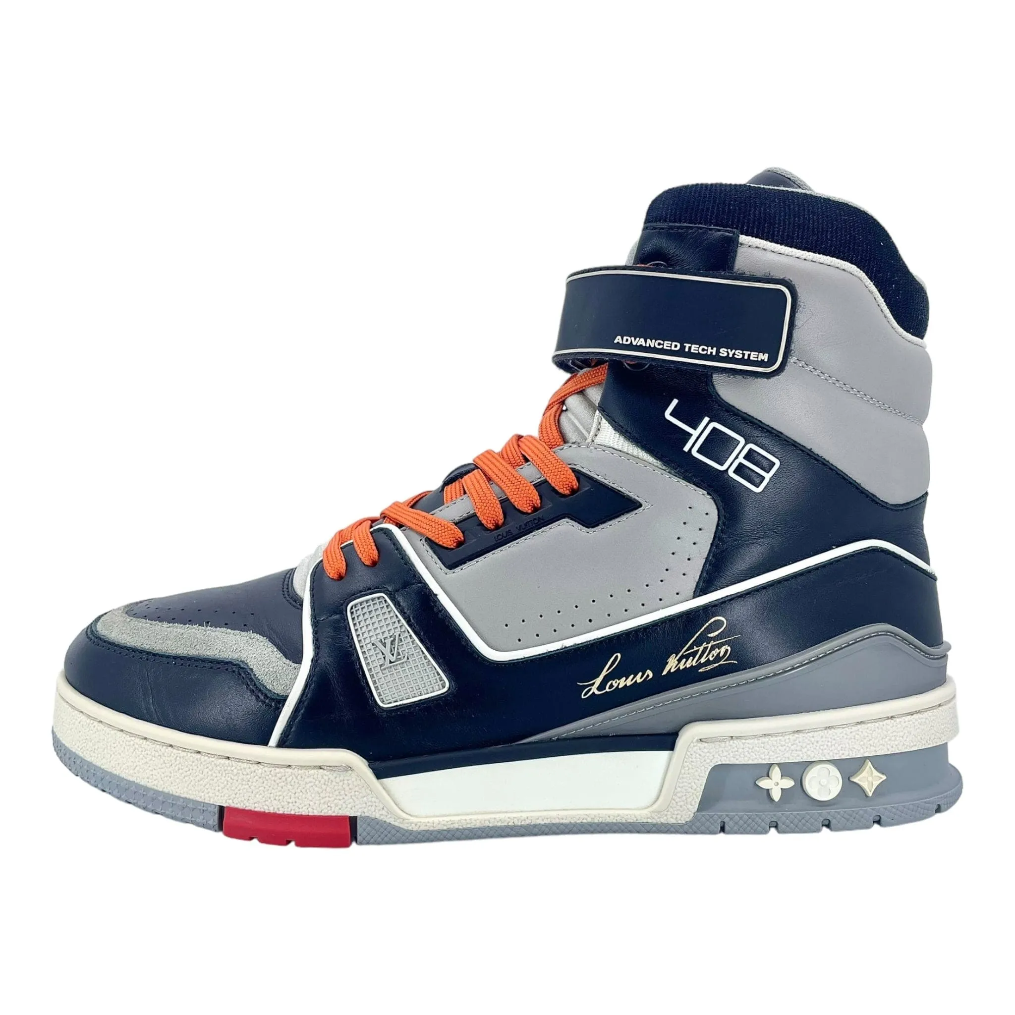Louis Vuitton LV Strap Trainer High Black Grey Pre-Owned