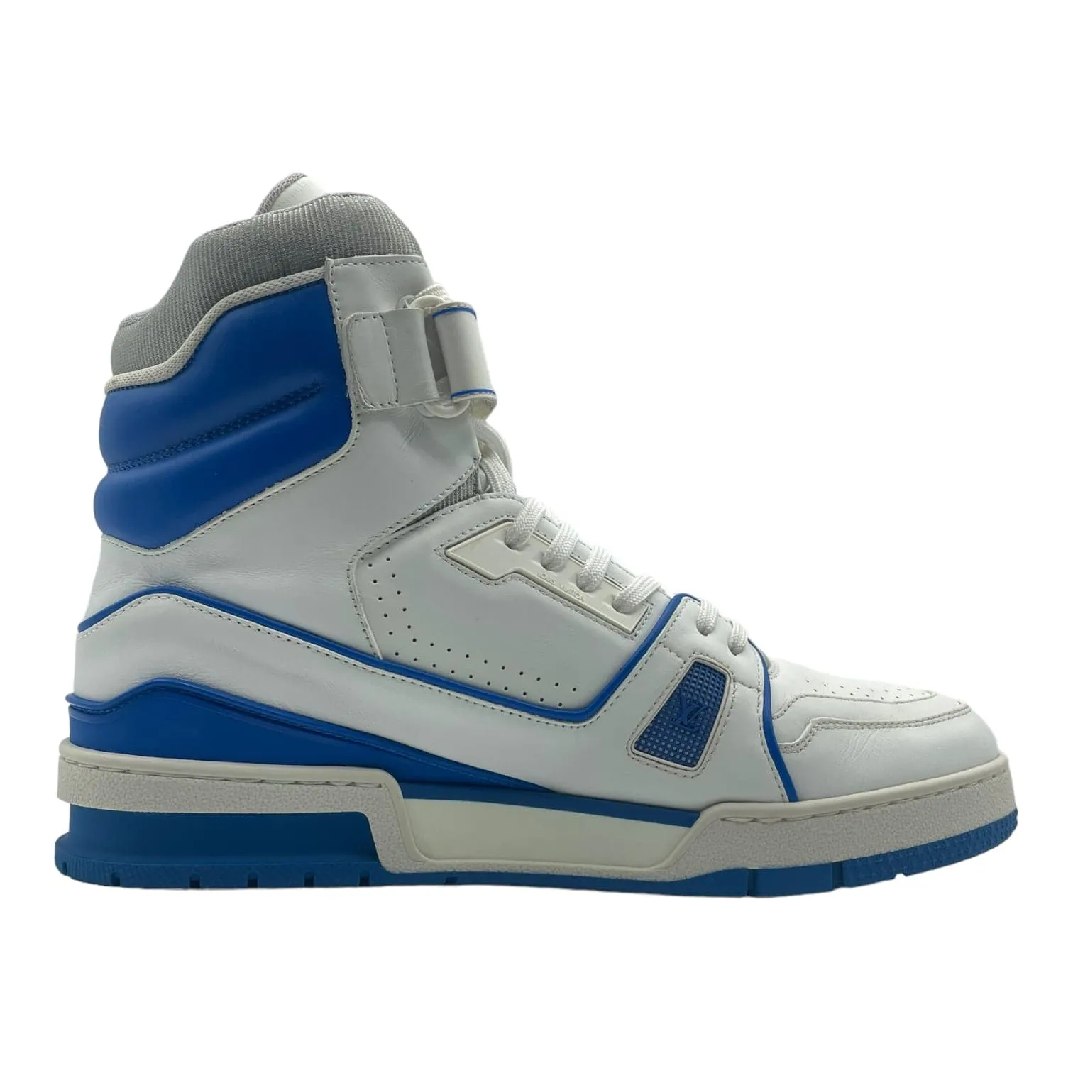 Louis Vuitton LV Strap Trainer High White Blue Pre-Owned