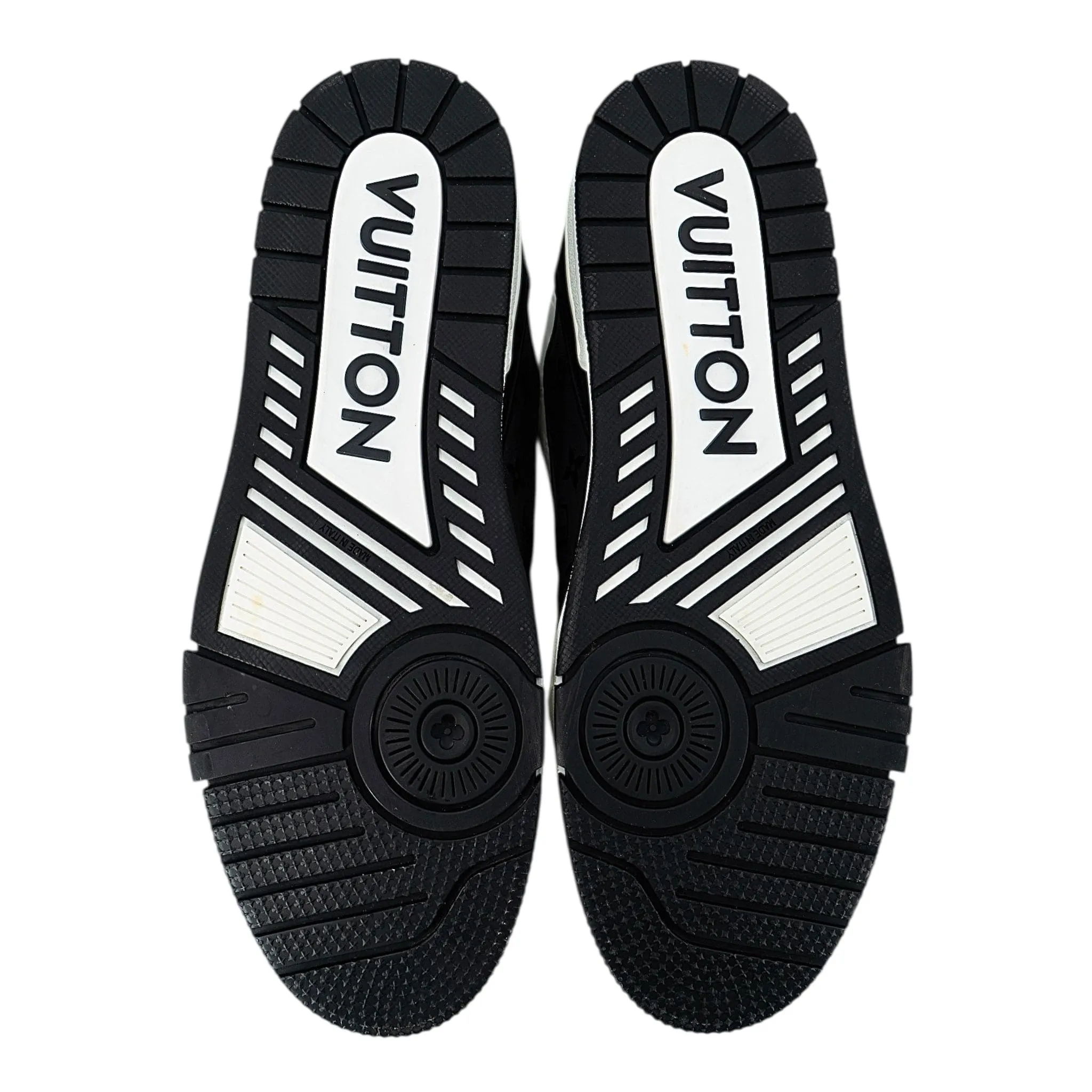 Louis Vuitton LV Trainer Low #54 Signature Monogram Black White Pre-Owned