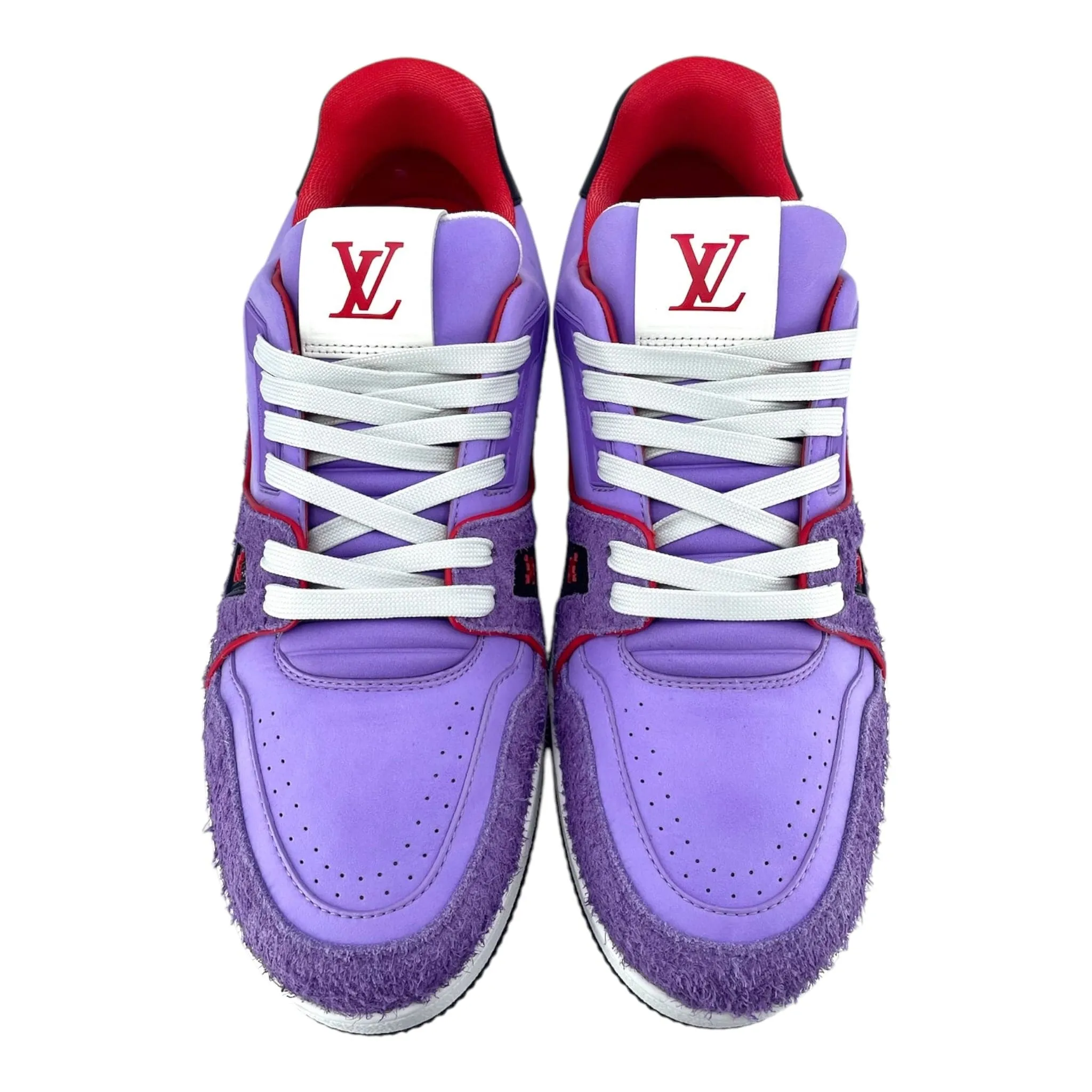 Louis Vuitton LV Trainer Low #54 Signature Suede Purple Multi Pre-Owned