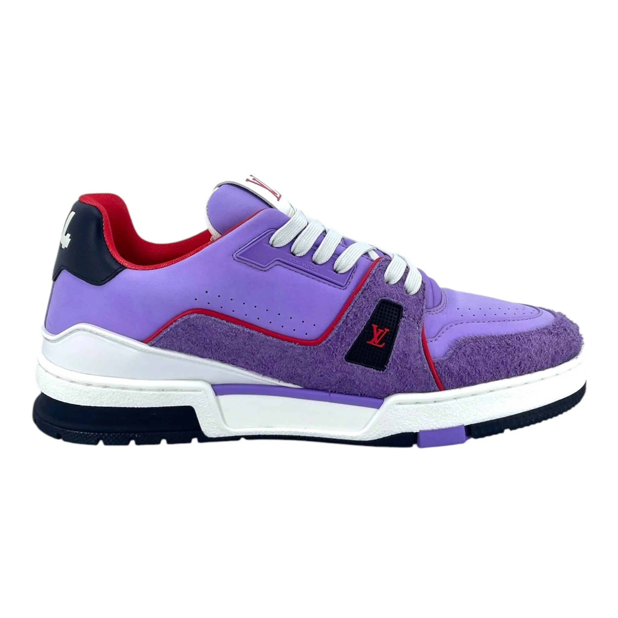 Louis Vuitton LV Trainer Low #54 Signature Suede Purple Multi Pre-Owned