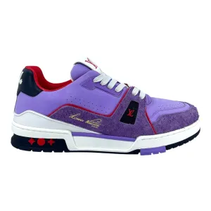 Louis Vuitton LV Trainer Low #54 Signature Suede Purple Multi Pre-Owned