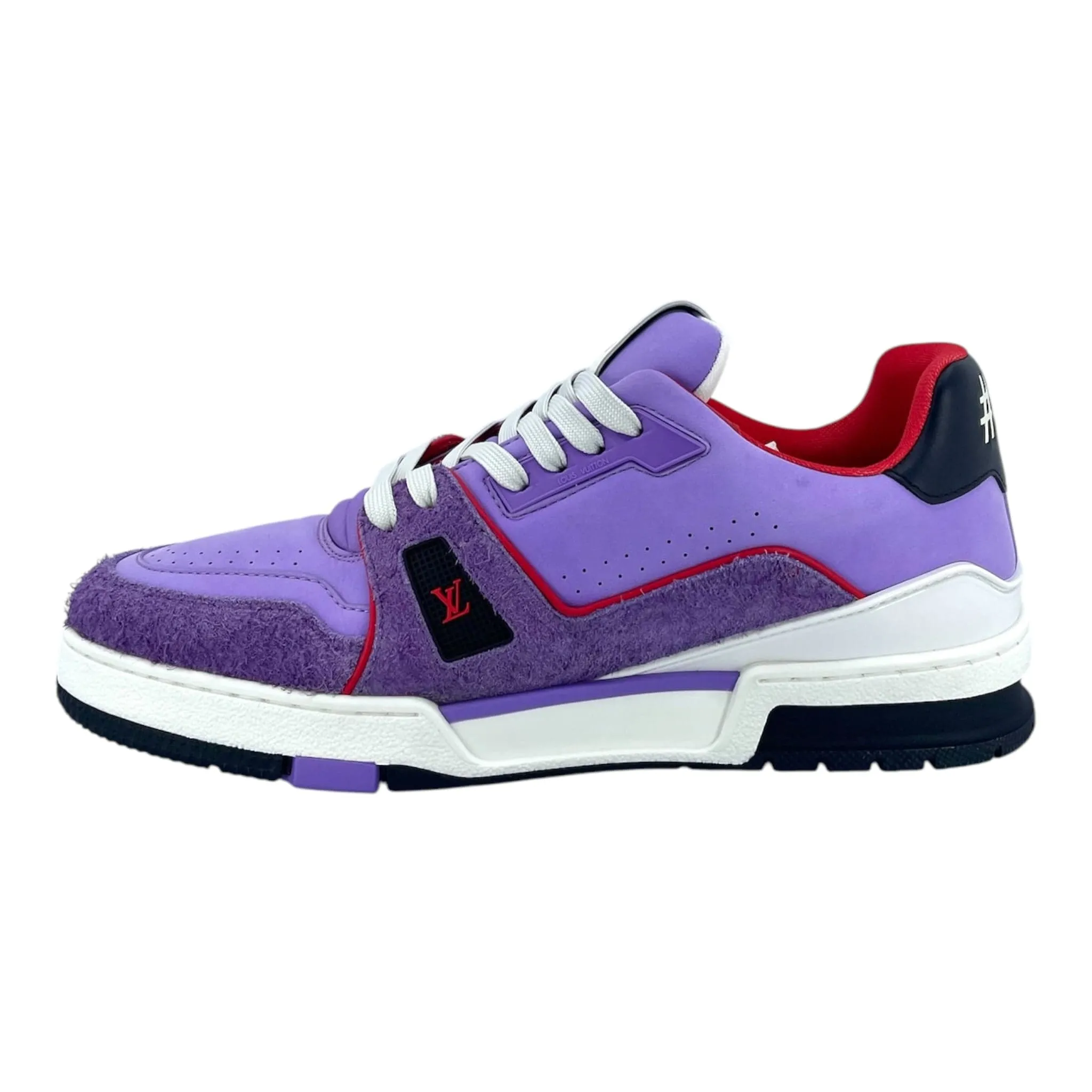 Louis Vuitton LV Trainer Low #54 Signature Suede Purple Multi Pre-Owned