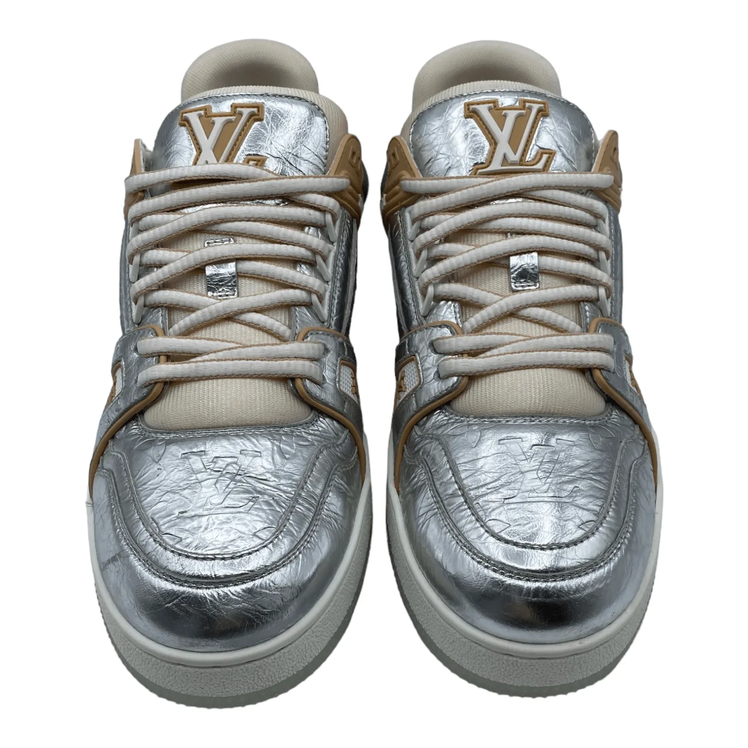 Louis Vuitton LV Trainer Low Metallic Beige Pre-Owned