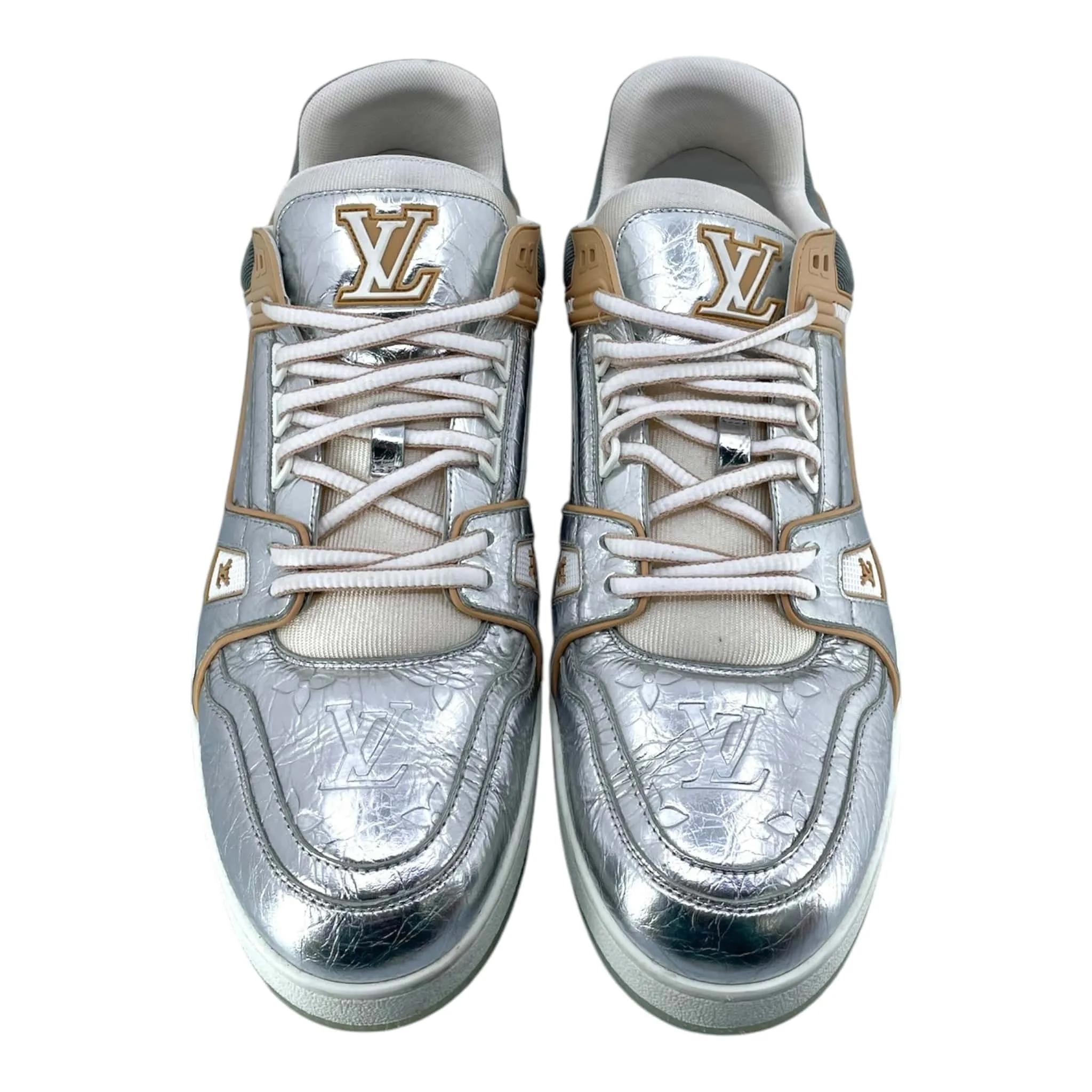 Louis Vuitton LV Trainer Low Metallic Beige Pre-Owned