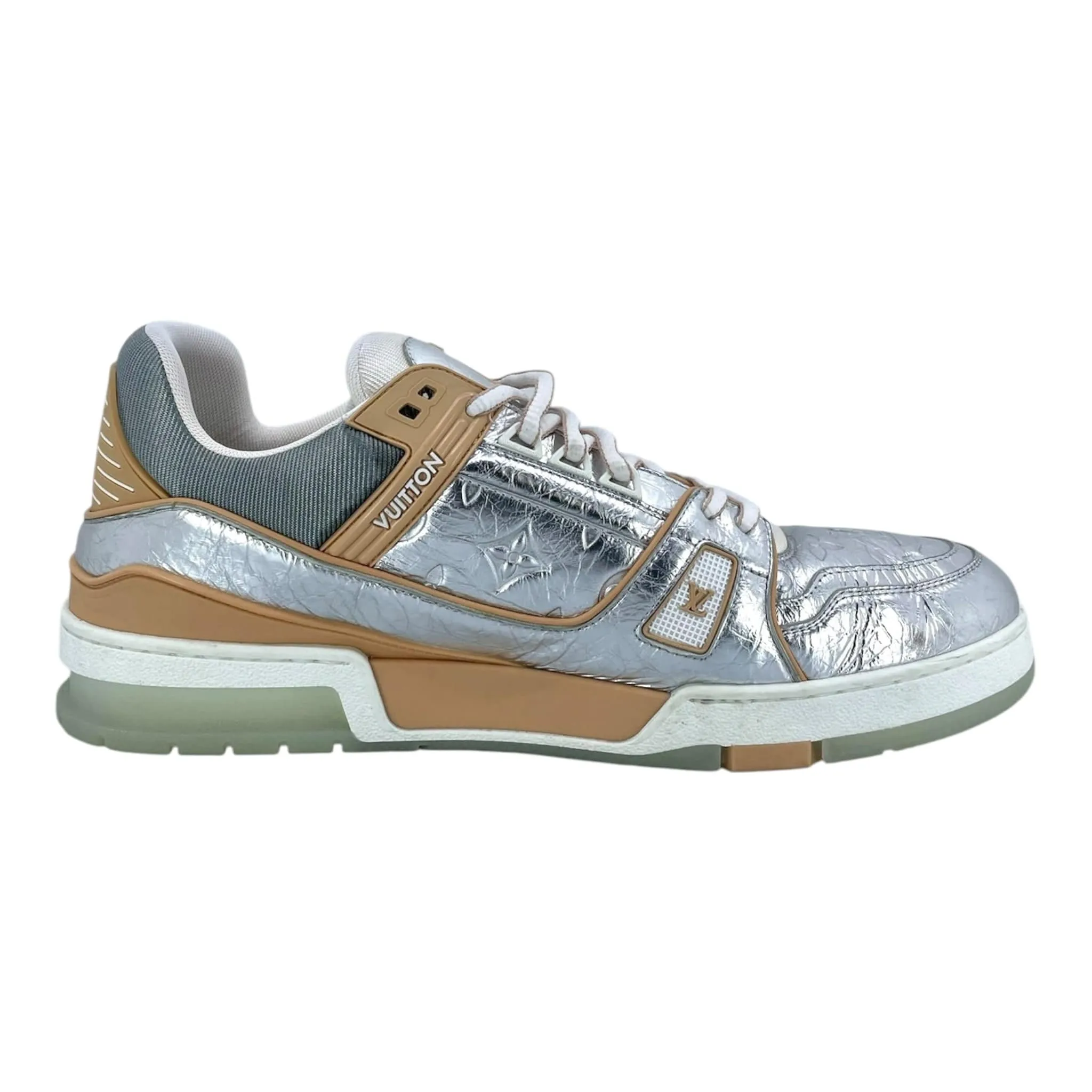 Louis Vuitton LV Trainer Low Metallic Beige Pre-Owned