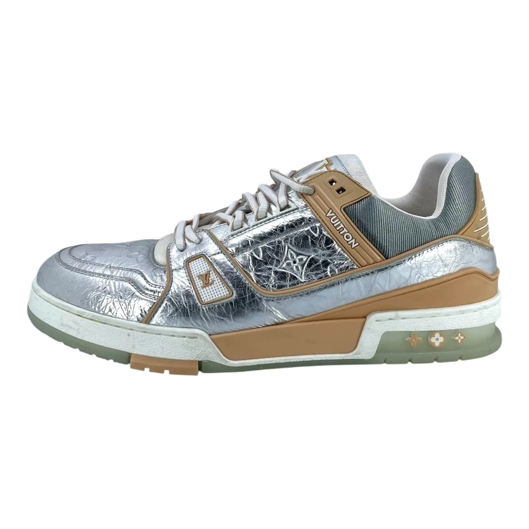 Louis Vuitton LV Trainer Low Metallic Beige Pre-Owned