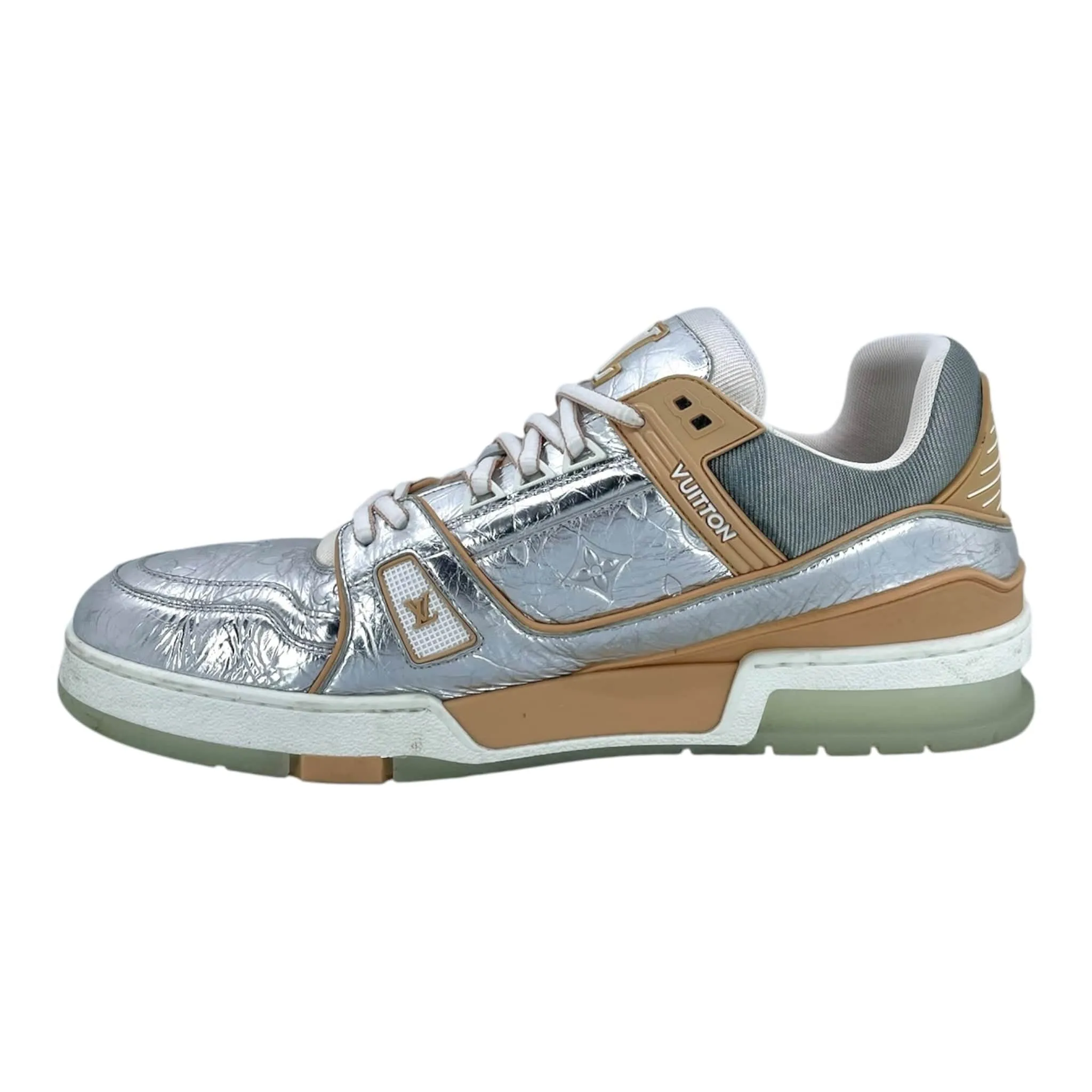 Louis Vuitton LV Trainer Low Metallic Beige Pre-Owned