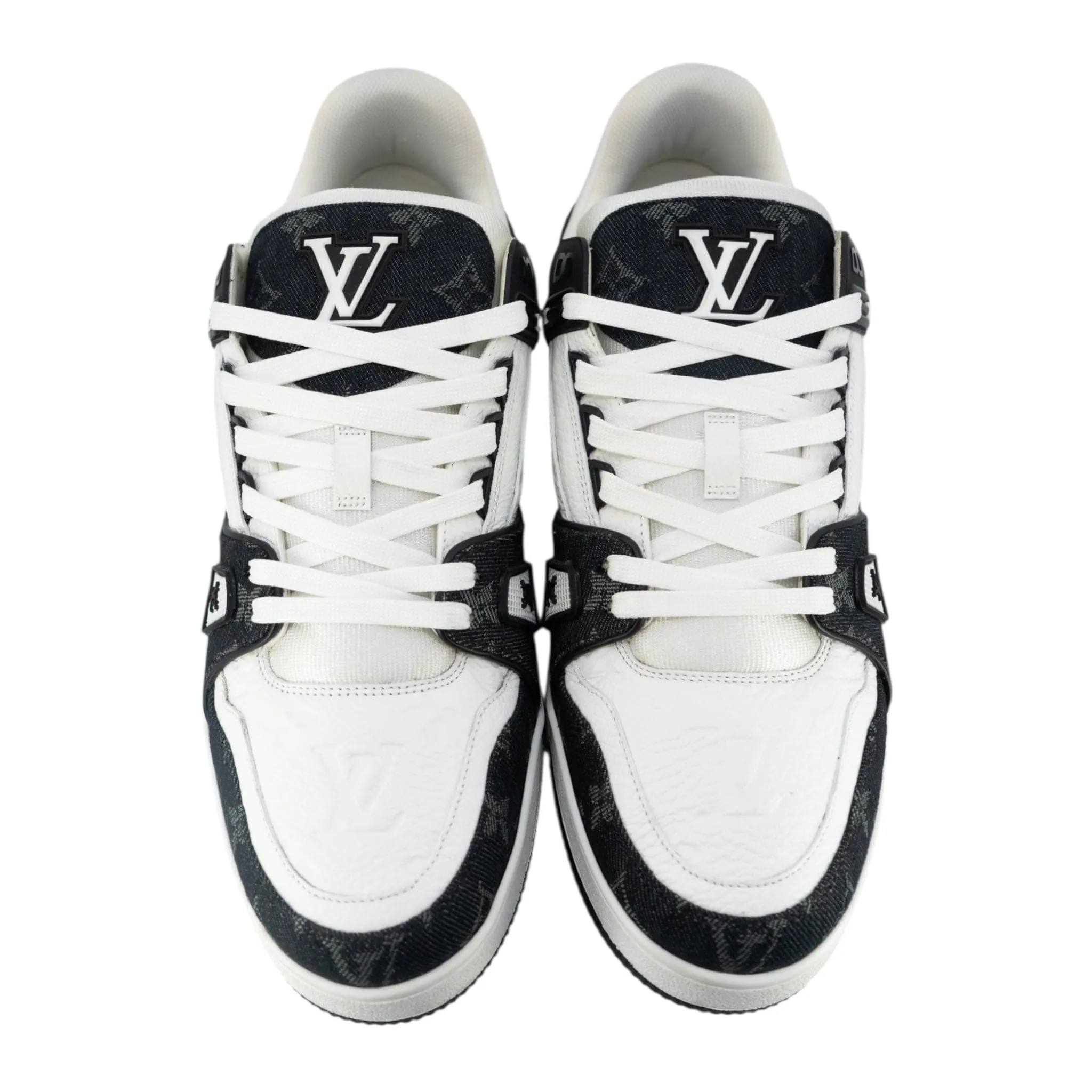 Louis Vuitton LV Trainer Low Monogram Denim Black White Pre-Owned