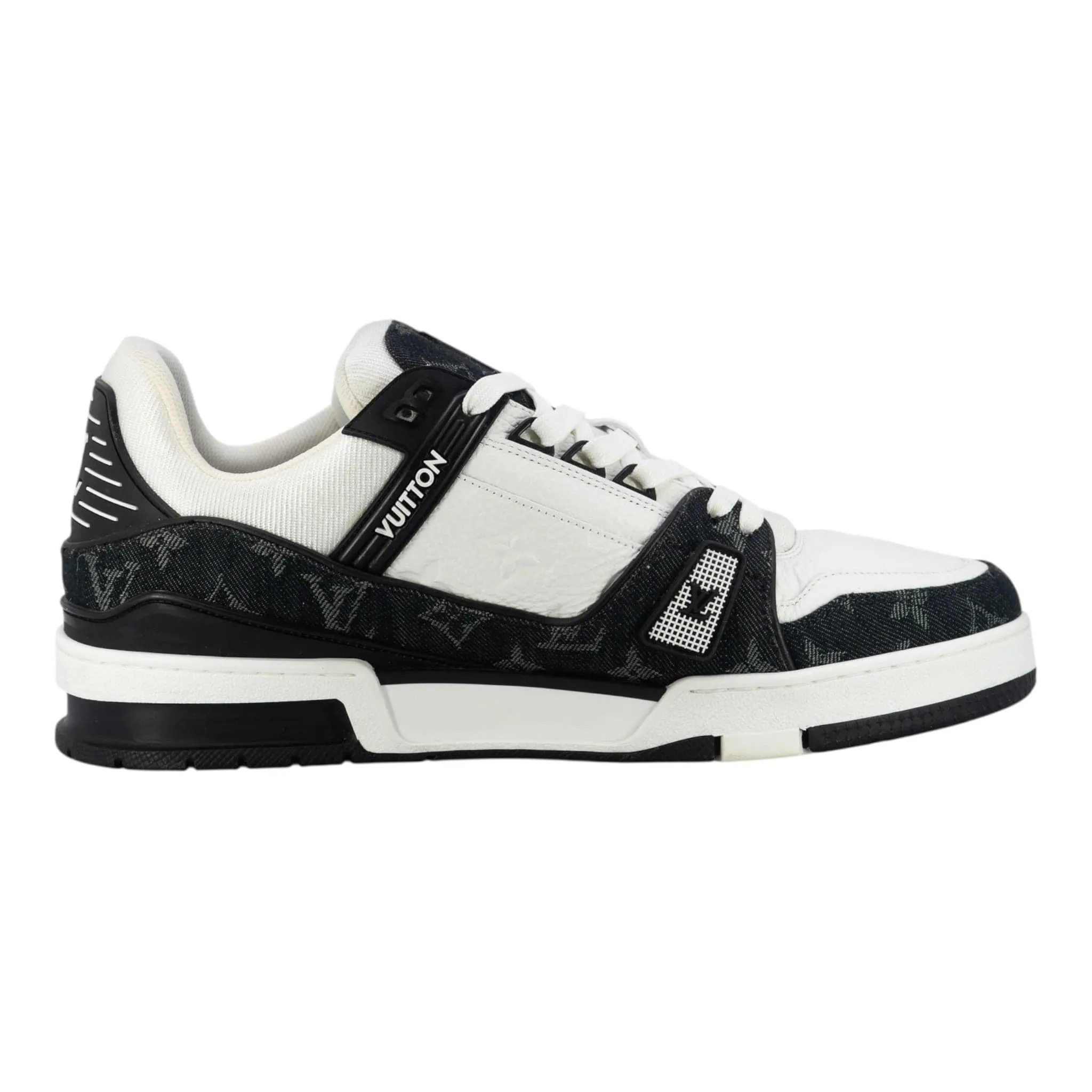 Louis Vuitton LV Trainer Low Monogram Denim Black White Pre-Owned