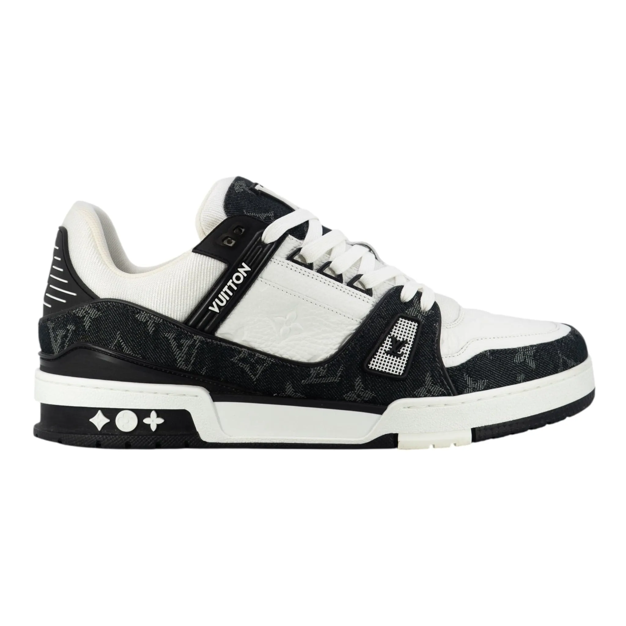 Louis Vuitton LV Trainer Low Monogram Denim Black White Pre-Owned