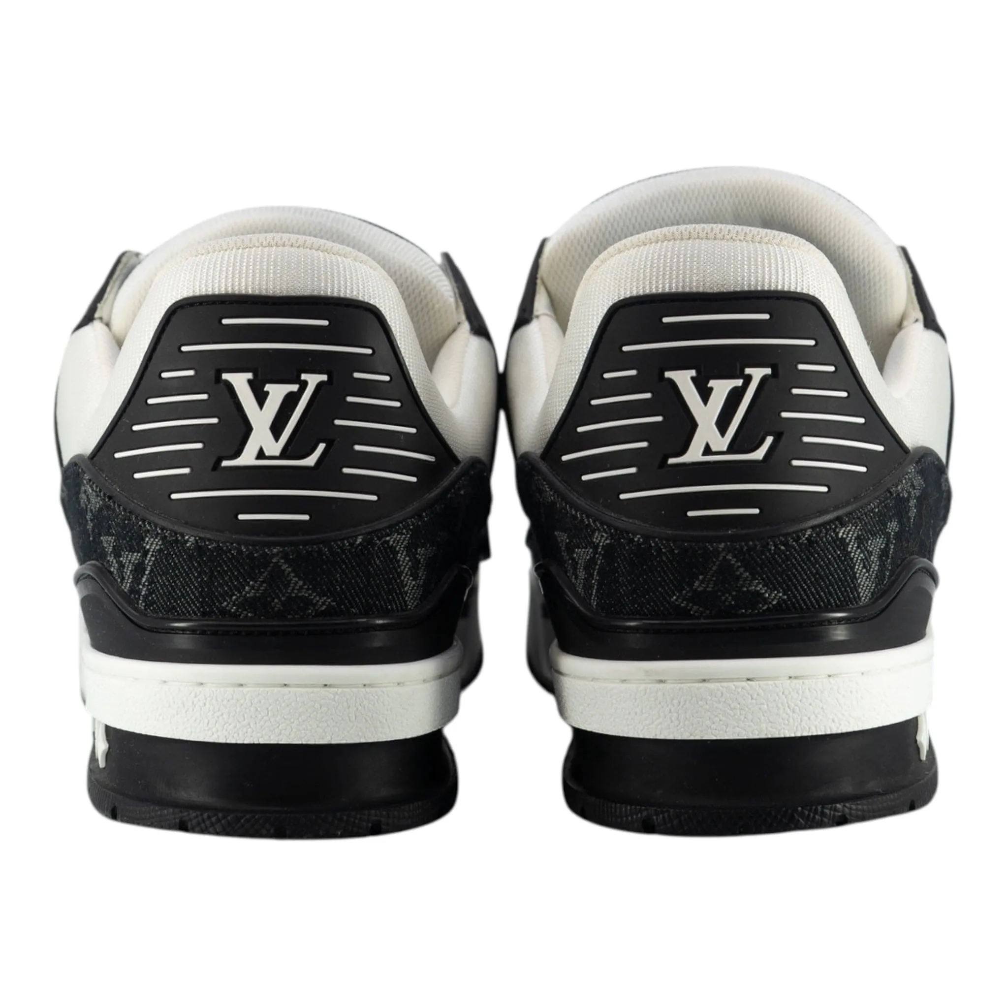 Louis Vuitton LV Trainer Low Monogram Denim Black White Pre-Owned