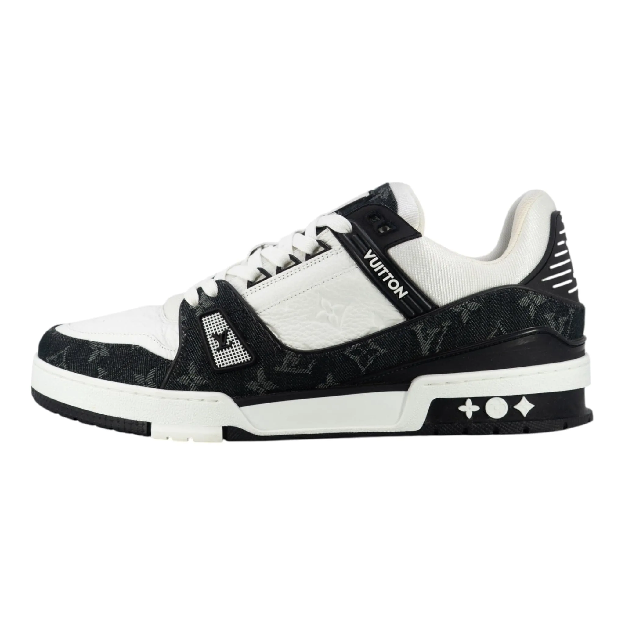 Louis Vuitton LV Trainer Low Monogram Denim Black White Pre-Owned
