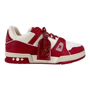 Louis Vuitton LV Trainer Low Red White Pre-Owned