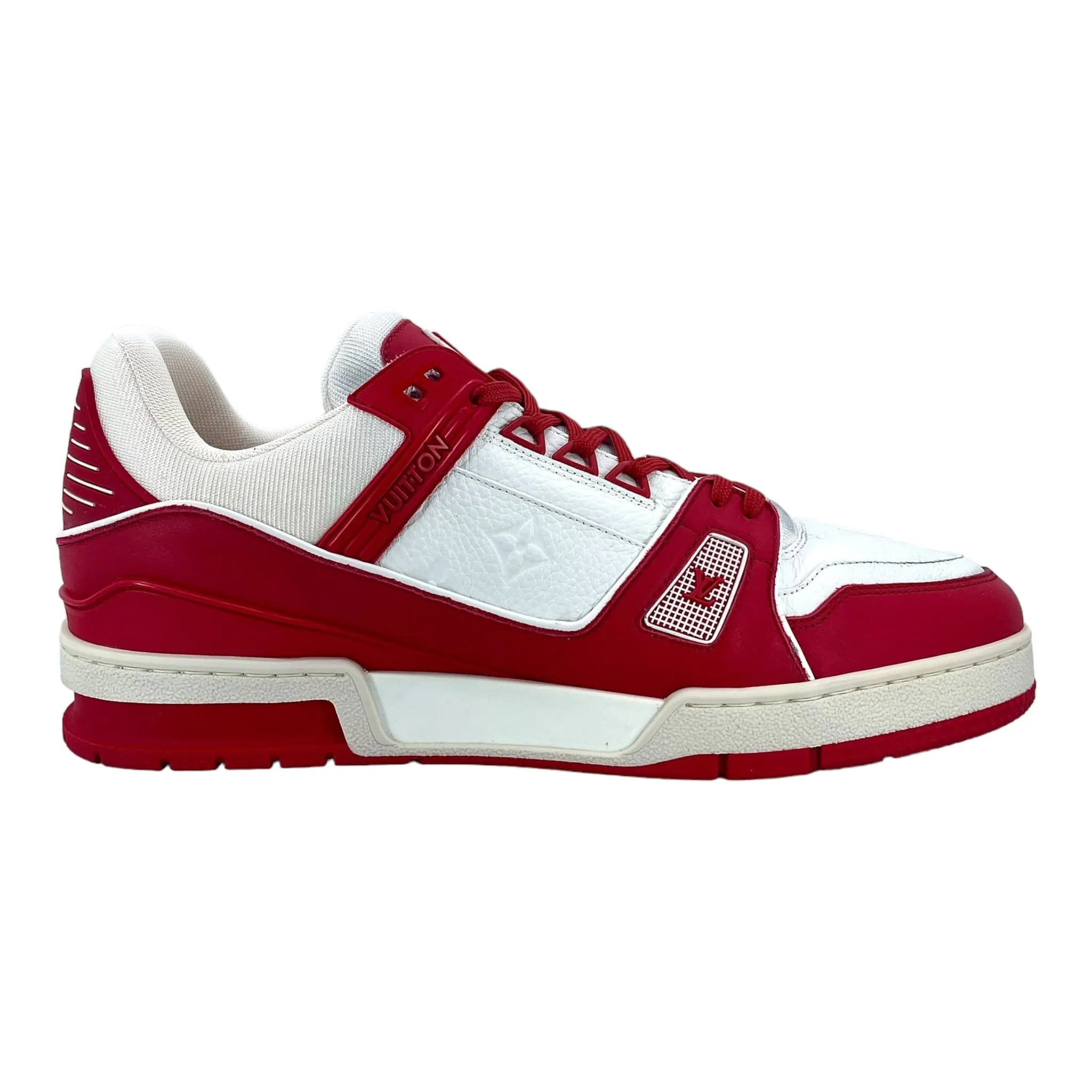 Louis Vuitton LV Trainer Low Red White Pre-Owned