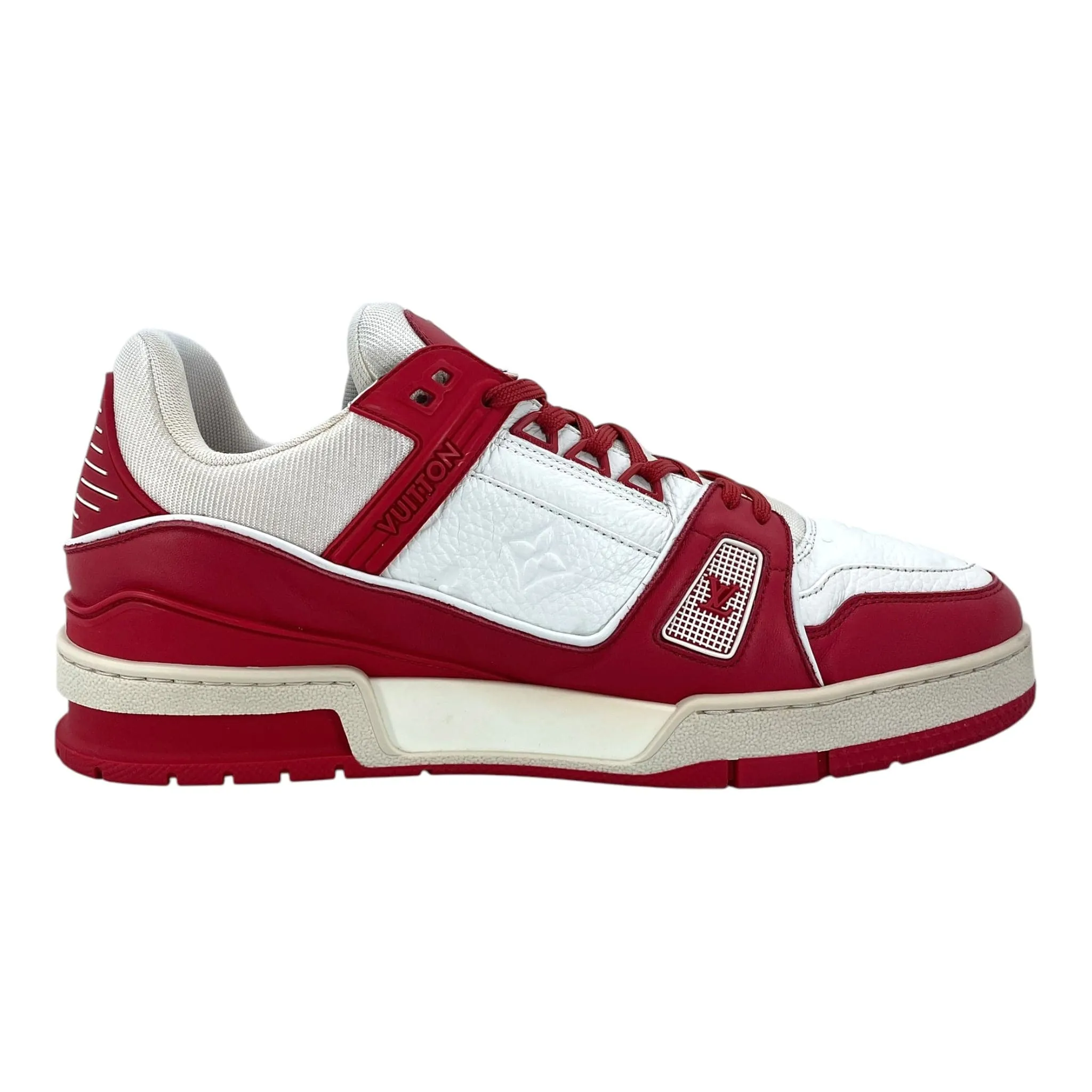 Louis Vuitton LV Trainer Low Red White Pre-Owned