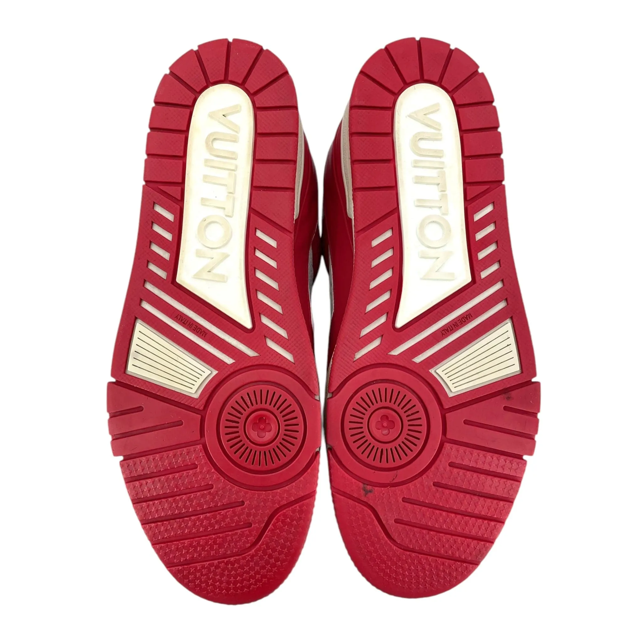 Louis Vuitton LV Trainer Low Red White Pre-Owned