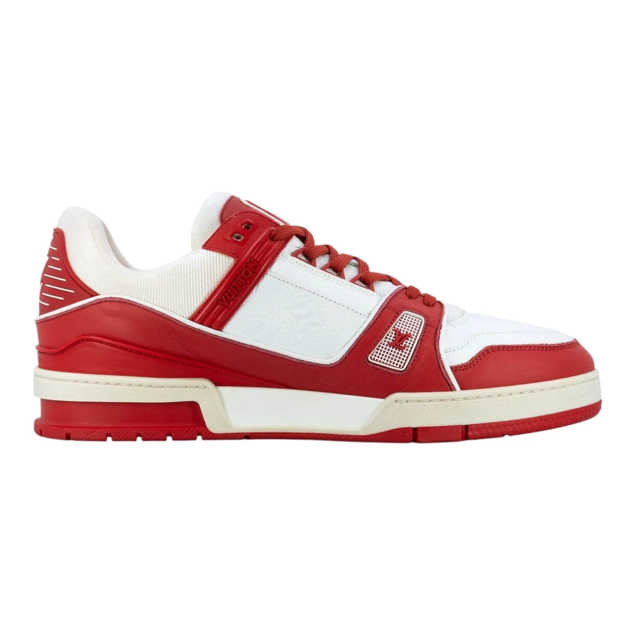 Louis Vuitton LV Trainer Low Red White Pre-Owned