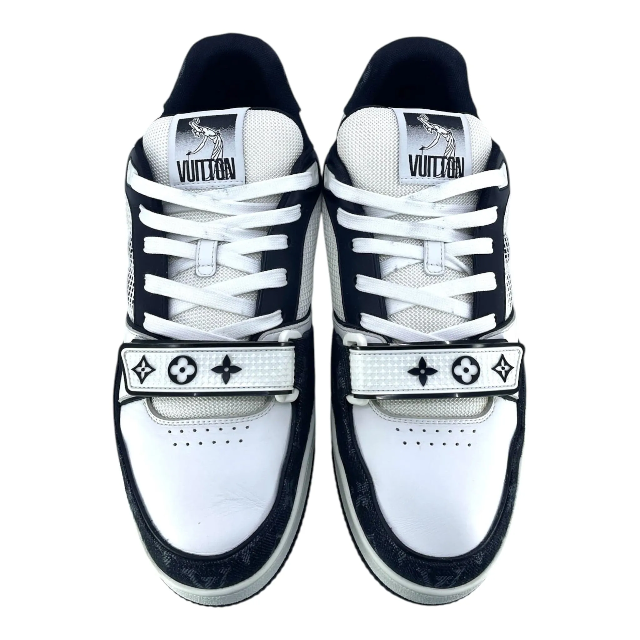 Louis Vuitton LV Trainer Strap Monogram Denim Black White Pre-Owned