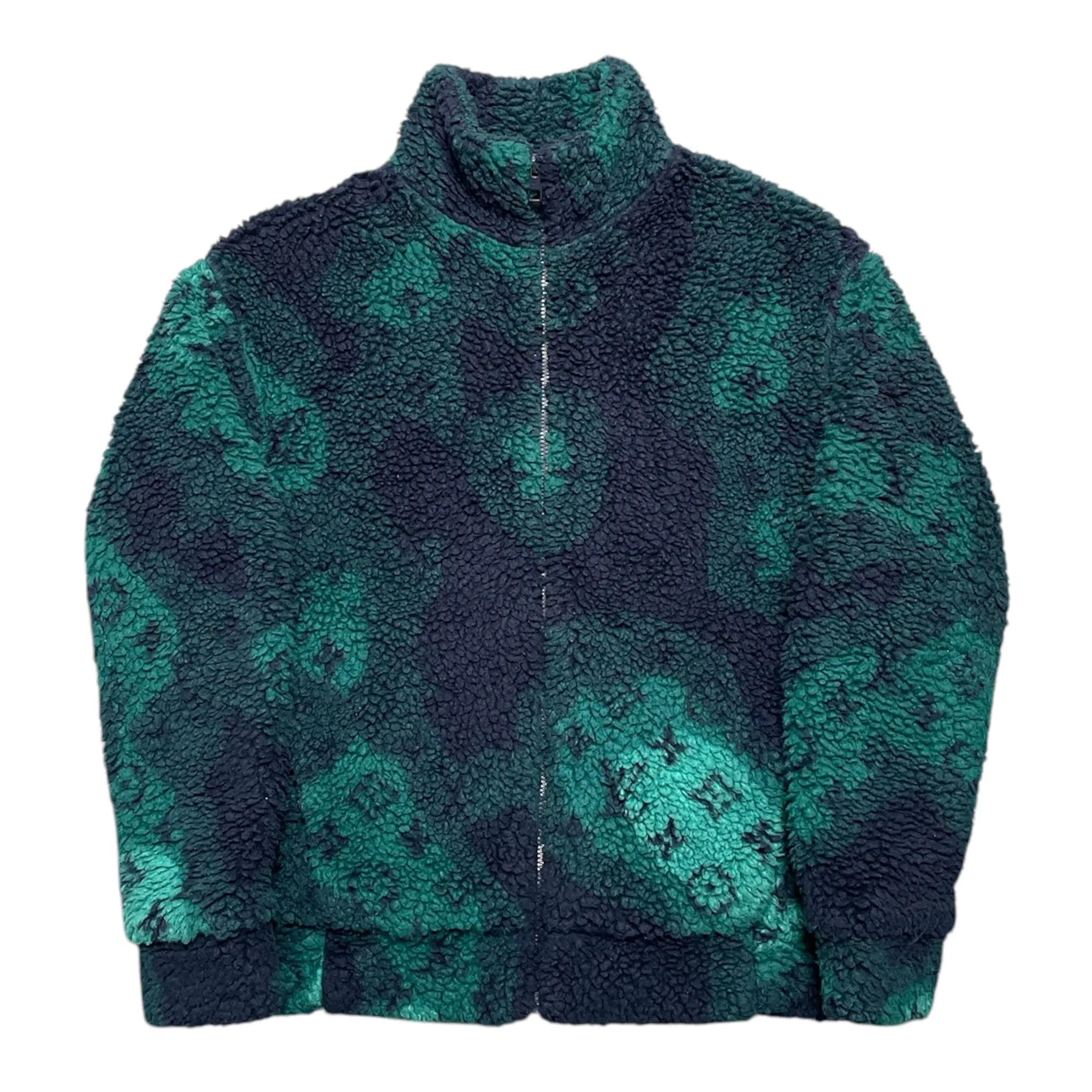 Louis Vuitton Monogram Camo Fleece Blouson Multicolor Green Pre-Owned