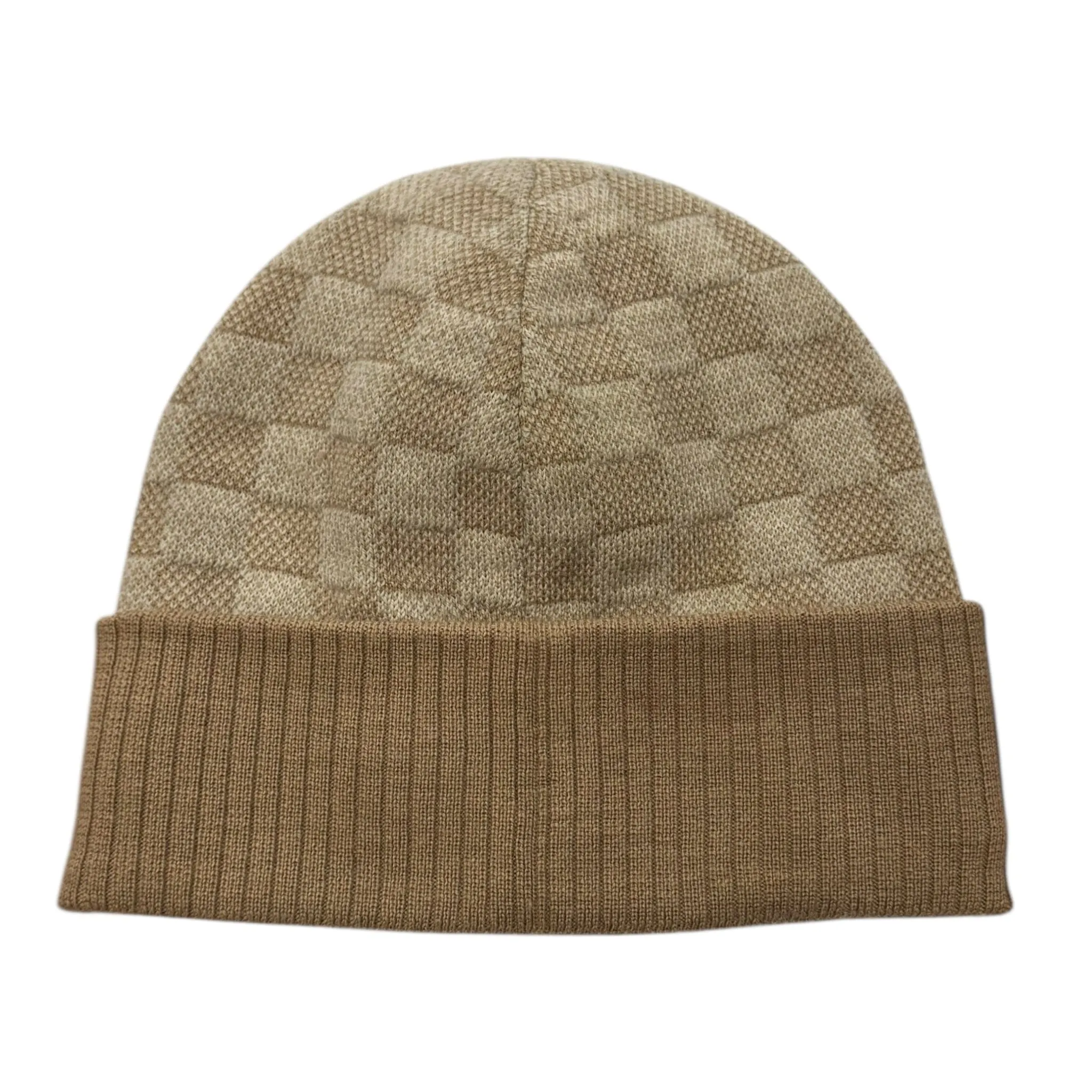 Louis Vuitton Nep Petit Damier Beanie Beige Pre-Owned